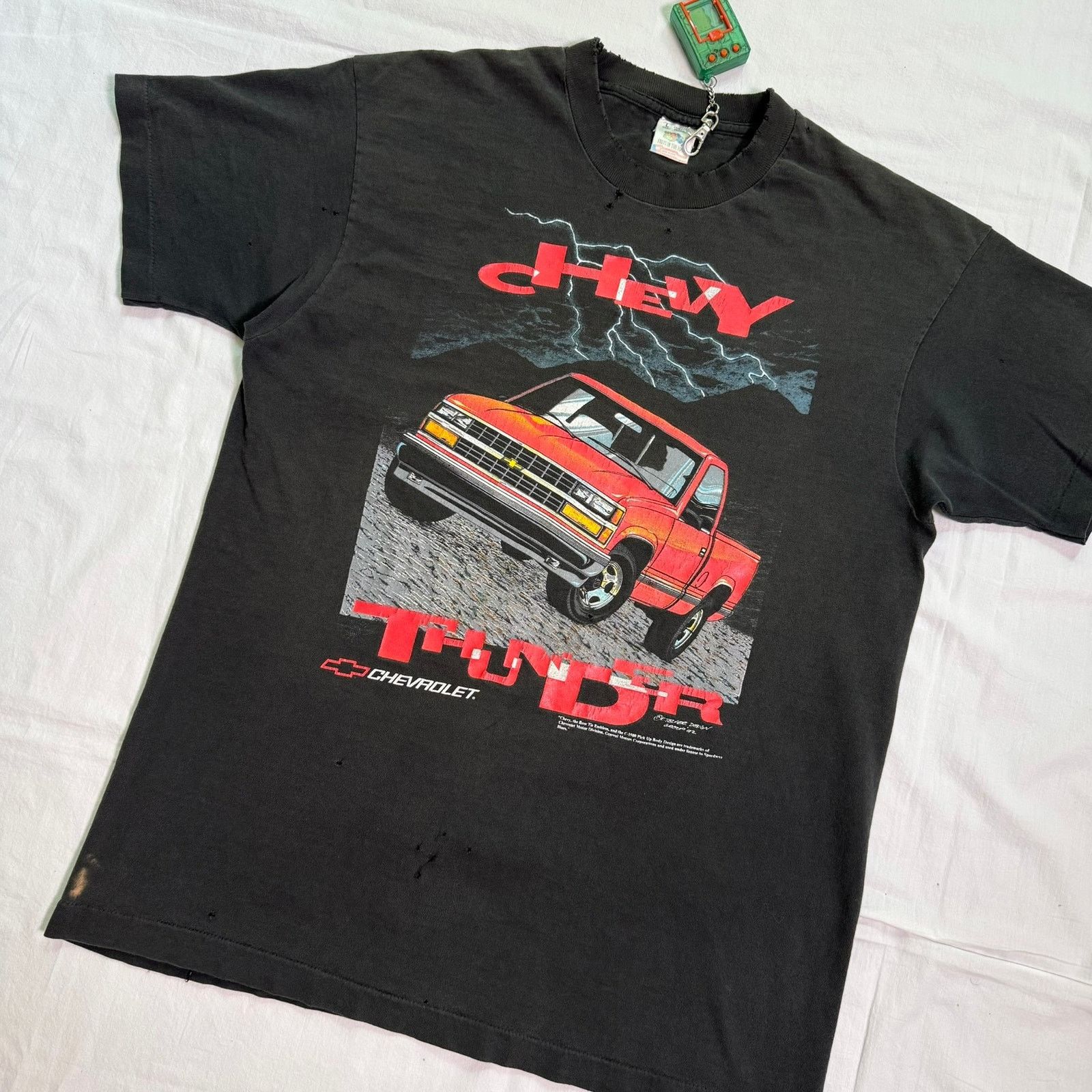 Fruit Of The Loom Vintage 90 S Chevy Thunder Truck Faded T Shirt L Hoodie, Sweatshirt | PodTeesHub.com