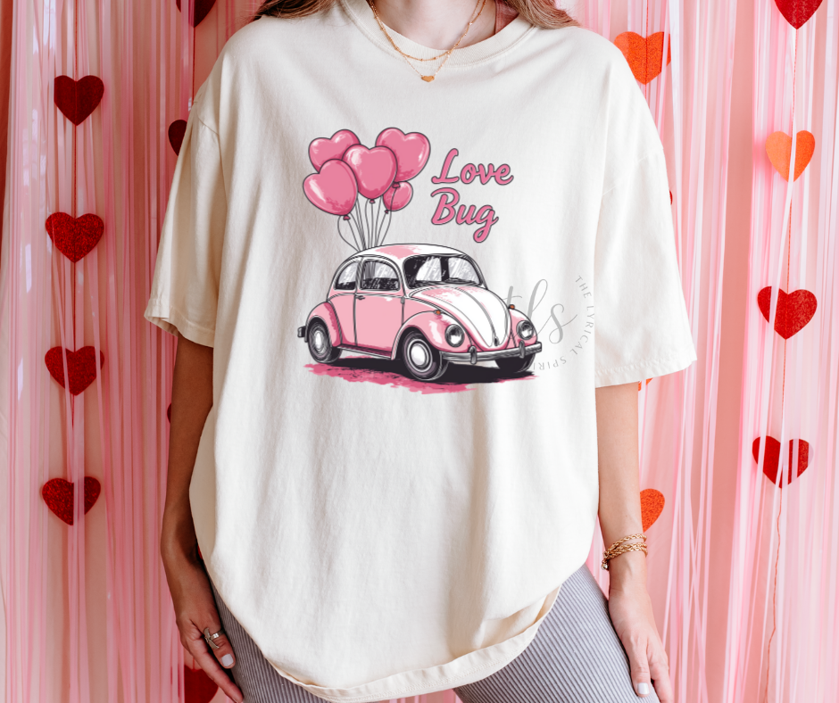 Love Bug Beetle Comfort Colors T-Shirt Hoodie, Sweatshirt | PodTeesHub.com