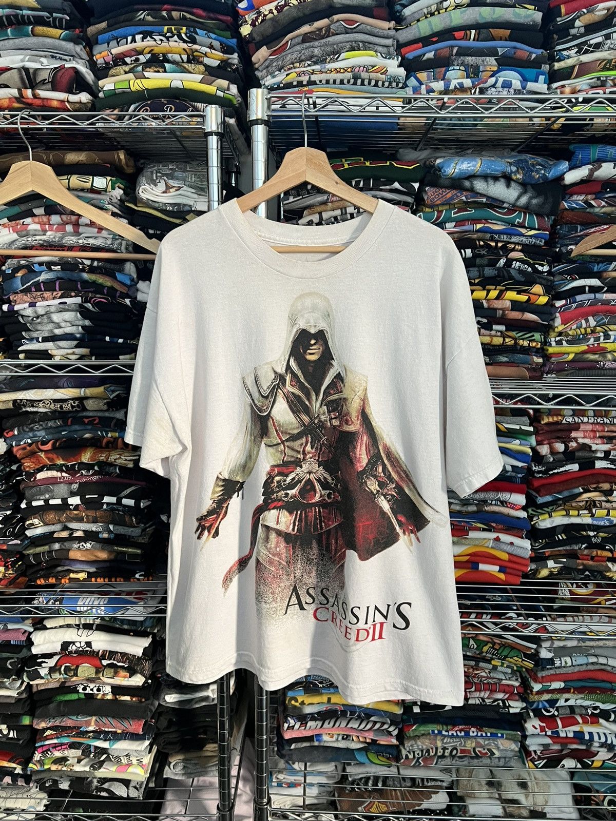 Playstation 2009 Assassin S Creed Ii Ezio Auditore Videogame Promo T-Shirts, Hoodie, Sweatshirt