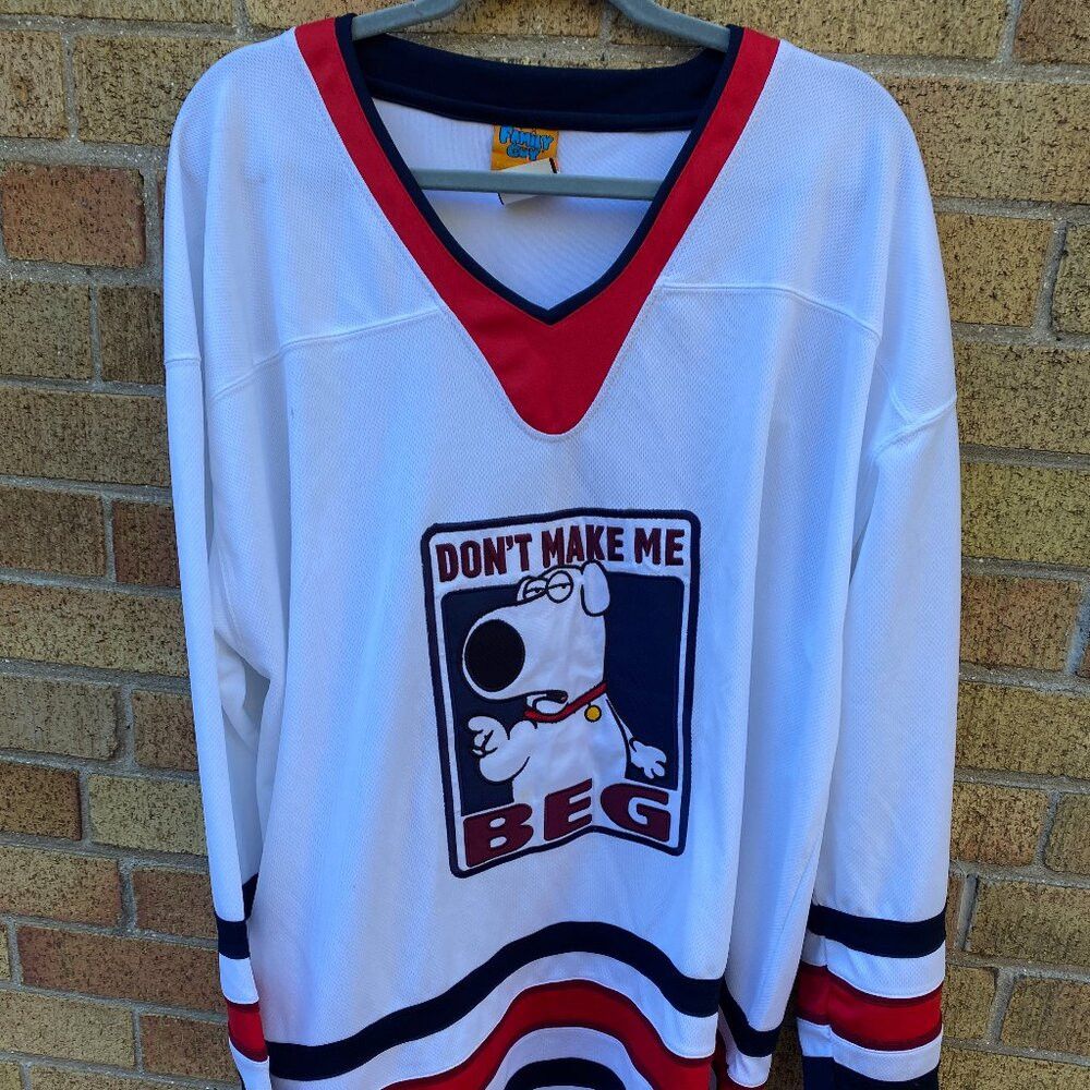Vintage Rare 2007 Family Guy Embroidered Hockey Jersey L Xl Dont M T-Shirts, Hoodie, Sweatshirt | PodTeesHub.com