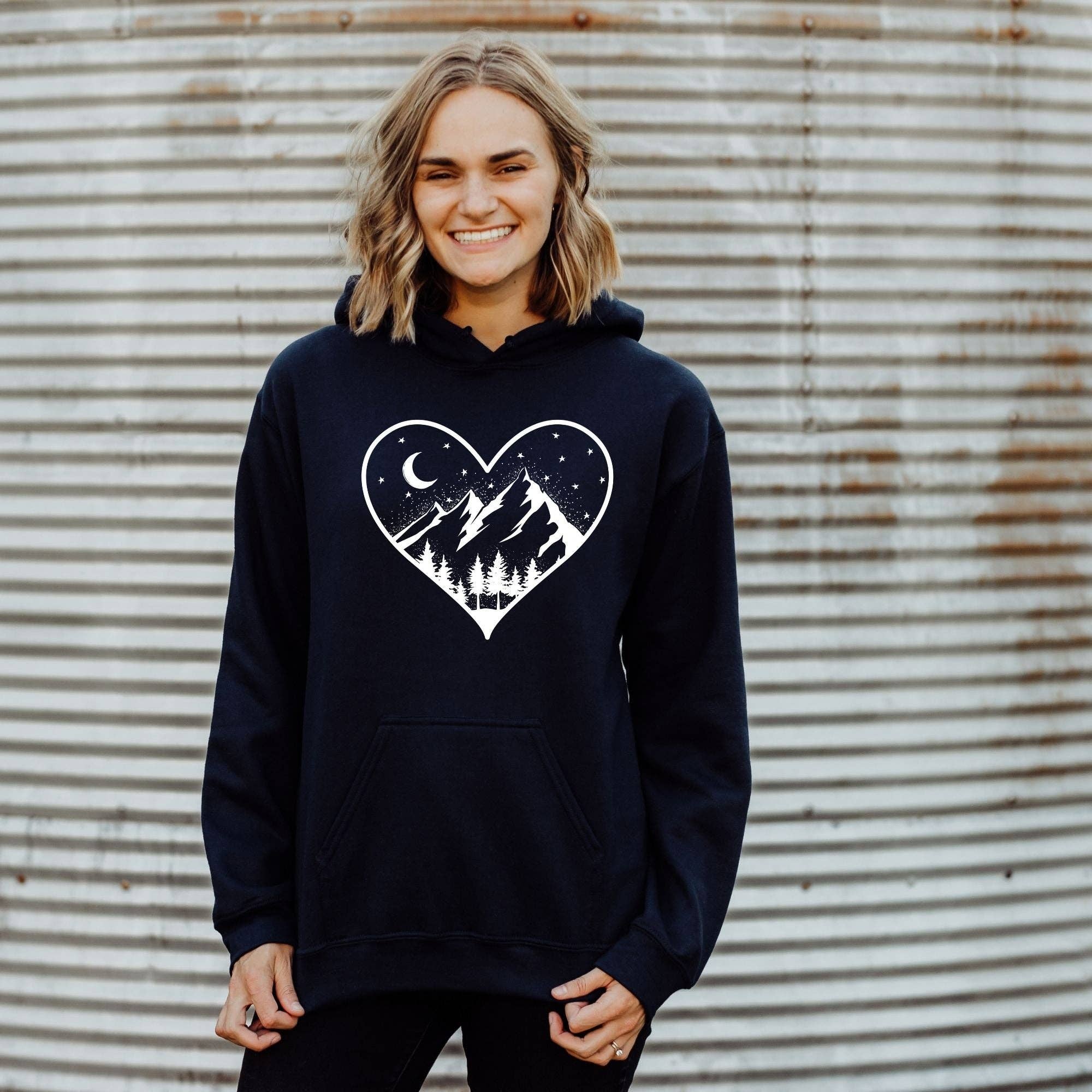Mountain Heart Sweatshirt Nature Hoodie *Unisex Fit* T-Shirts | PodTeesHub.com