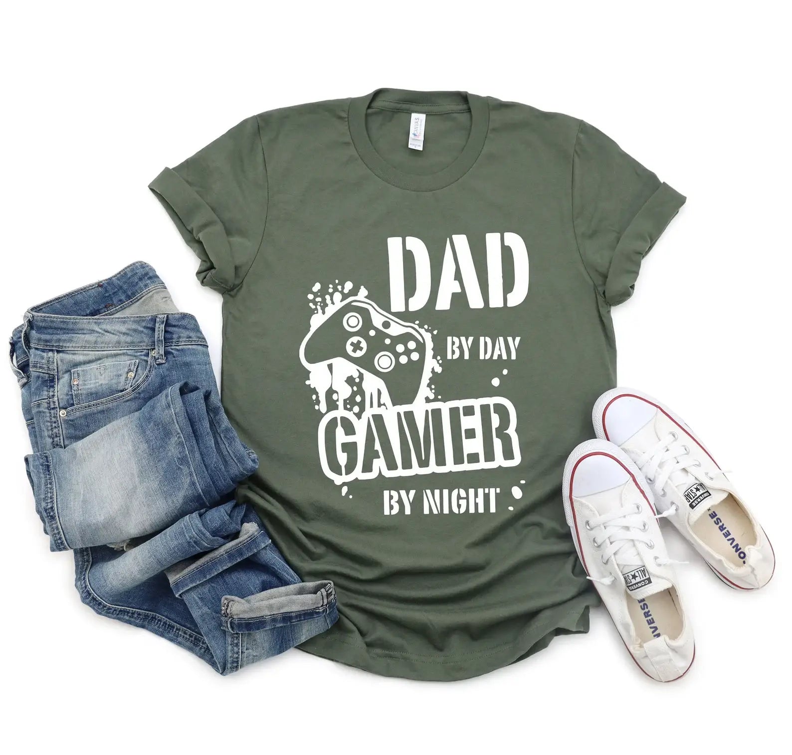 Dad By Day Gamer By Night T-Shirt Hoodie, Sweatshirt | PodTeesHub.com