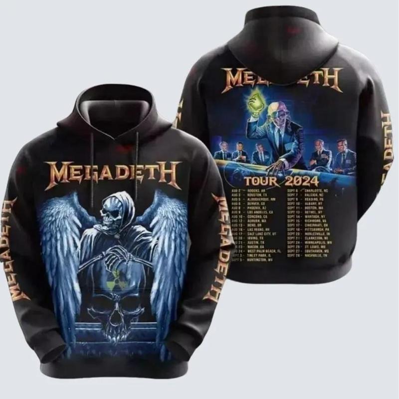 3D Hoodie Music Lover Megadeth Band Design 2024 All Over Print Hoodie T-Shirts, Sweatshirt | PodTeesHub.com