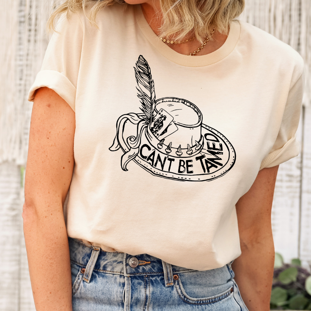 Can't Be Tamed Western Boho Graphic Tee Hoodie, Sweatshirt | PodTeesHub.com