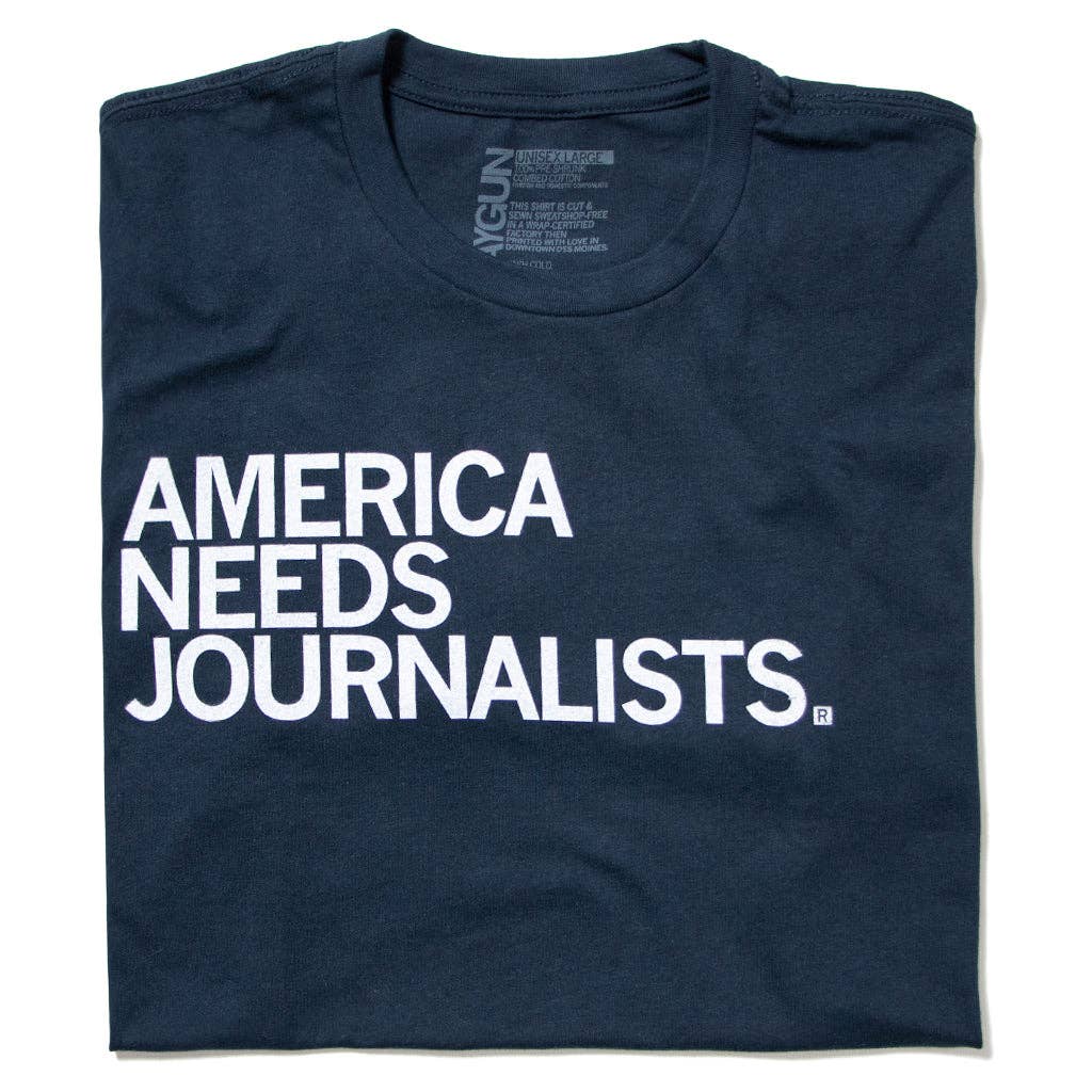America Needs Journalists Navy T-Shirt Hoodie, Sweatshirt | PodTeesHub.com