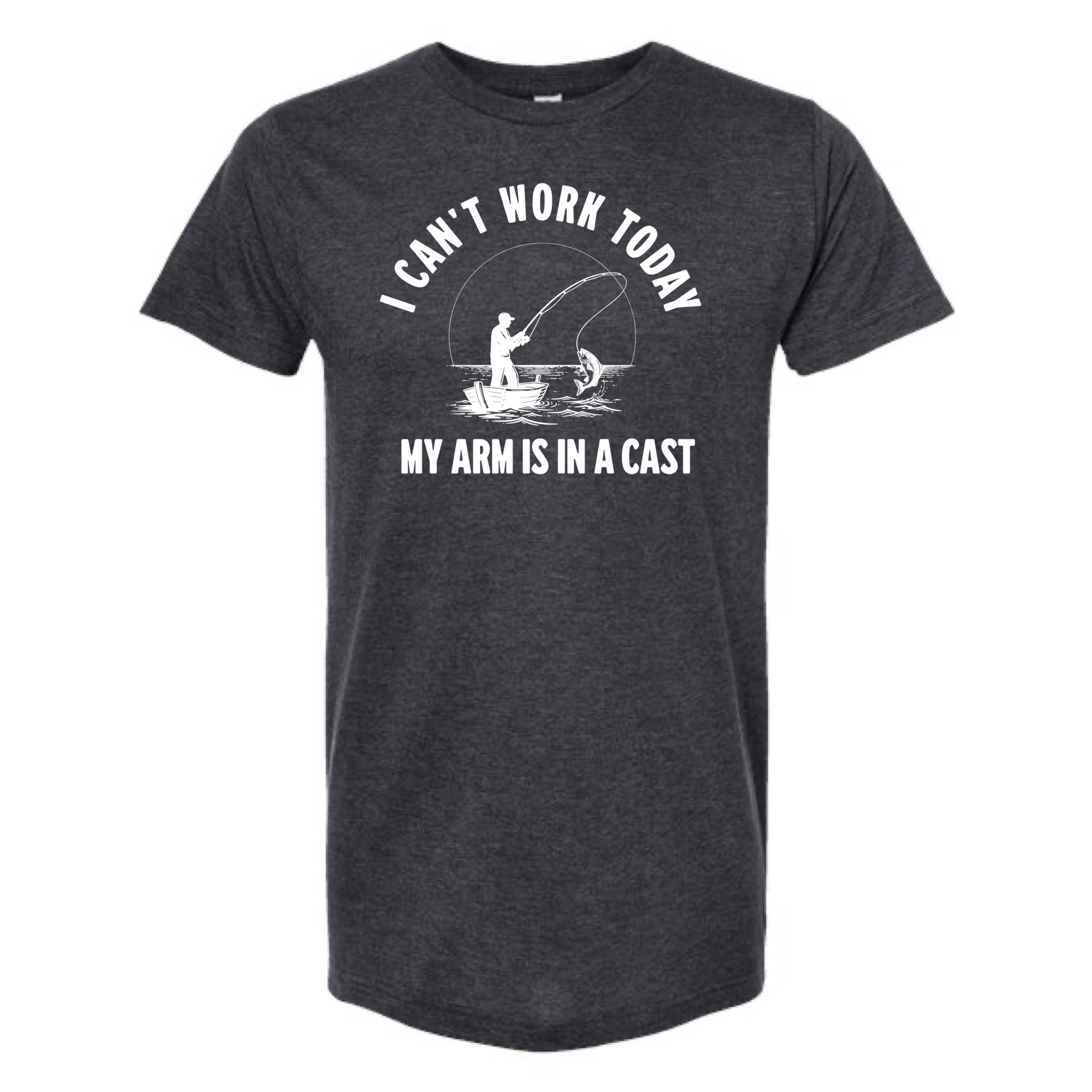 I Can't Work Today My Arm Is in A Cast Fishing T-Shirt Hoodie, Sweatshirt | PodTeesHub.com