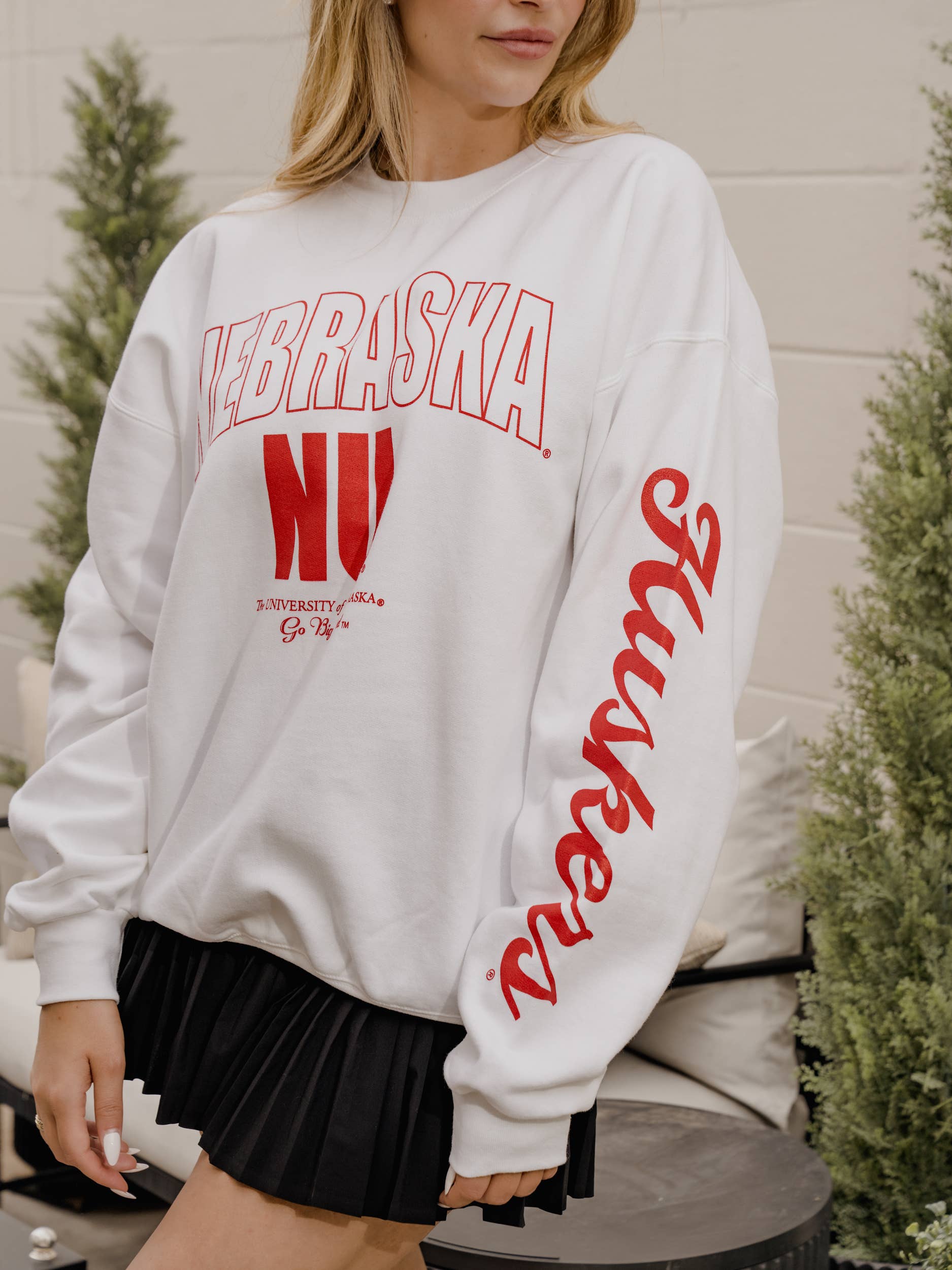 Nebraska Corn Huskers Sporty White Sweatshirt T-Shirts, Hoodie | PodTeesHub.com