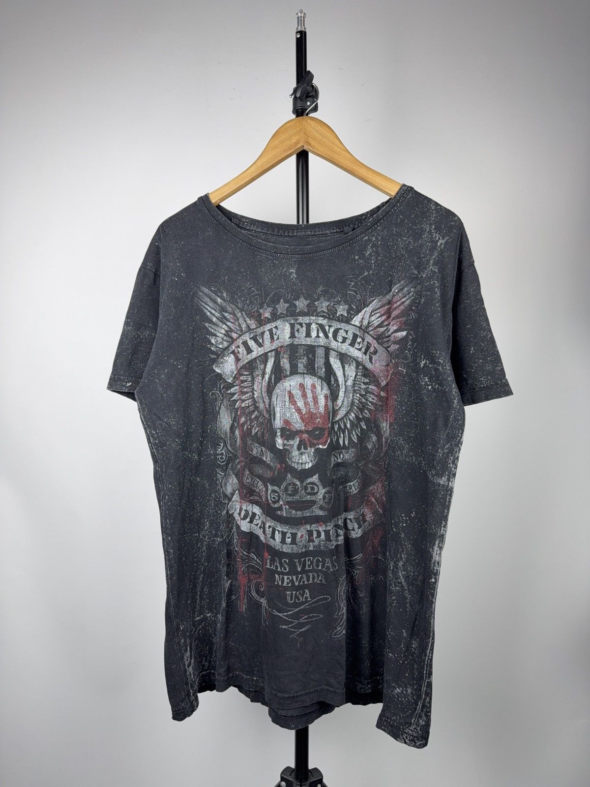 Band Tees 2021 Five Finger Death Punch Skull Acid Wash Band T Shirt Hoodie, Sweatshirt | PodTeesHub.com
