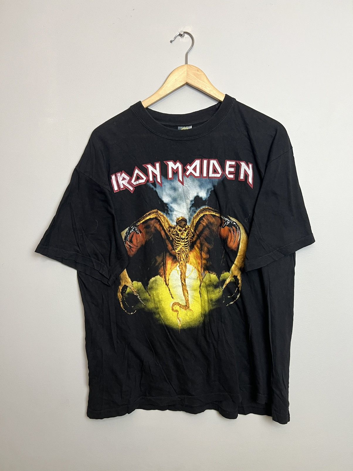 Iron Maiden X Vintage 1992 Iron Maiden Live In Donnington Rock Metal Band 90s Tee Hoodie, Sweatshirt | PodTeesHub.com