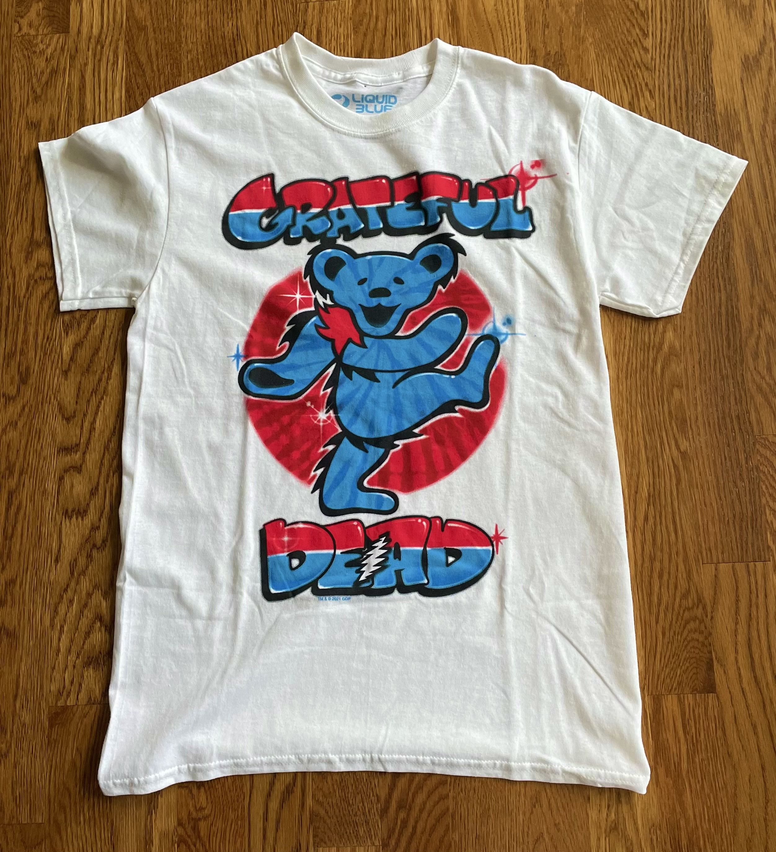 Liquid Blue Small White Red Usa Flag Tie Dye Bears Band Tour Tee Shirt Hoodie, Sweatshirt | PodTeesHub.com