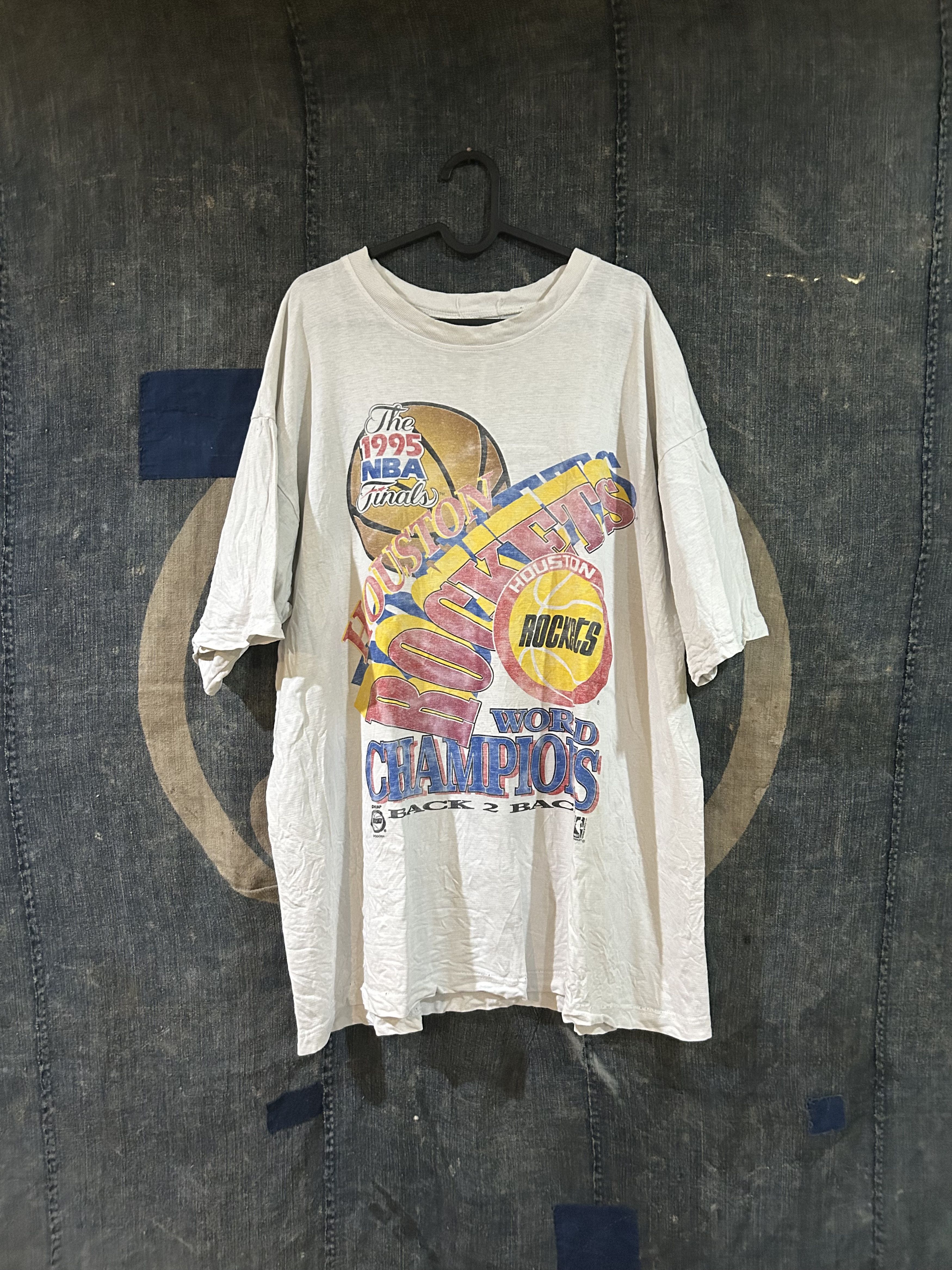 Vintage Thrashed Houston Rockets 95 Champions T Shirt Nba Hoodie, Sweatshirt | PodTeesHub.com