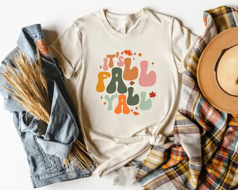It's All Fall Y'all T-Shirt Hoodie, Sweatshirt | PodTeesHub.com