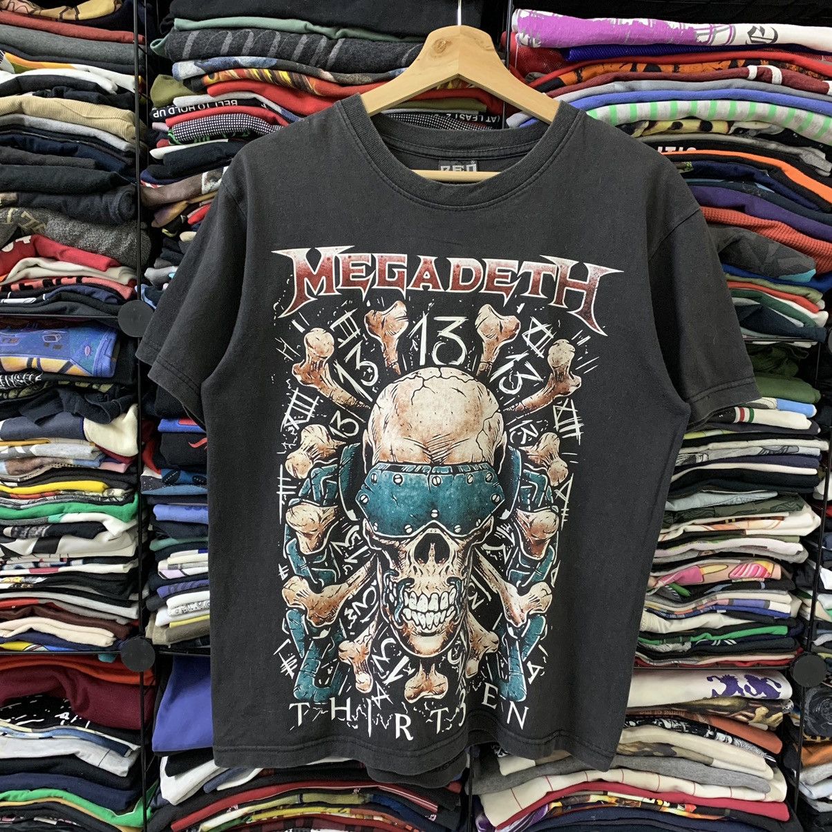 Band Tees Vintage Megadeth Thirteen Bootleg Hoodie, Sweatshirt | PodTeesHub.com