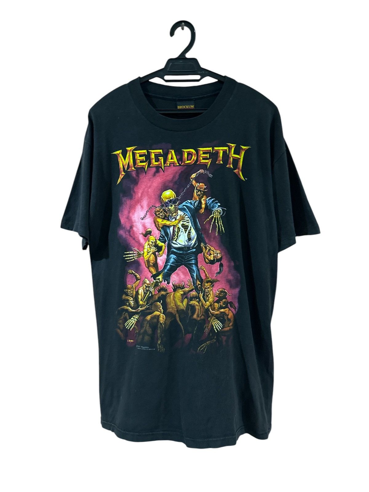 Brockum X Vintage Rare Vintage 1991 Megadeth Vic Hell Demons Brockum Tshirt Hoodie, Sweatshirt | PodTeesHub.com