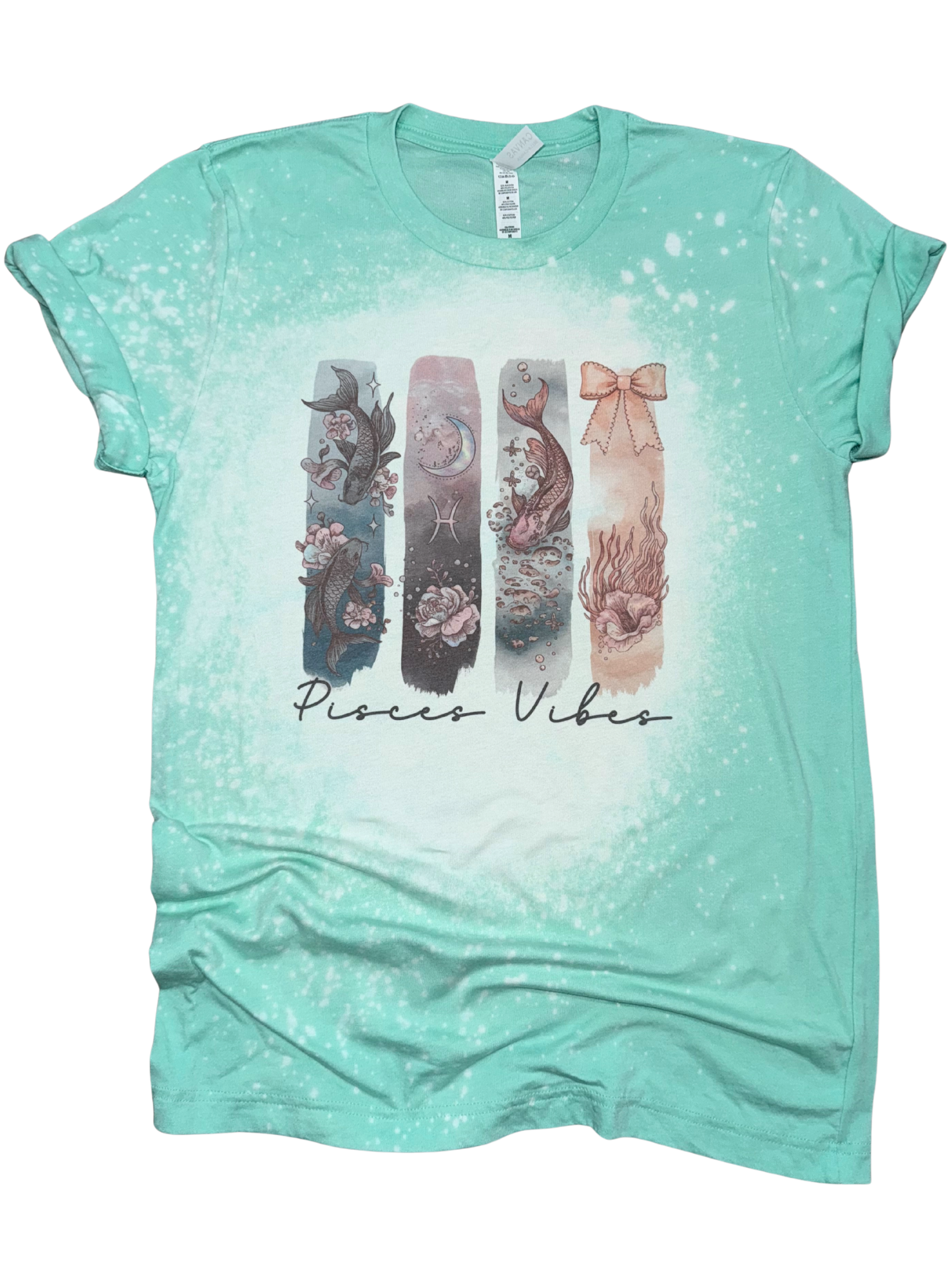 Pisces Vibes – Bleached Zodiac Tee Hoodie, Sweatshirt | PodTeesHub.com