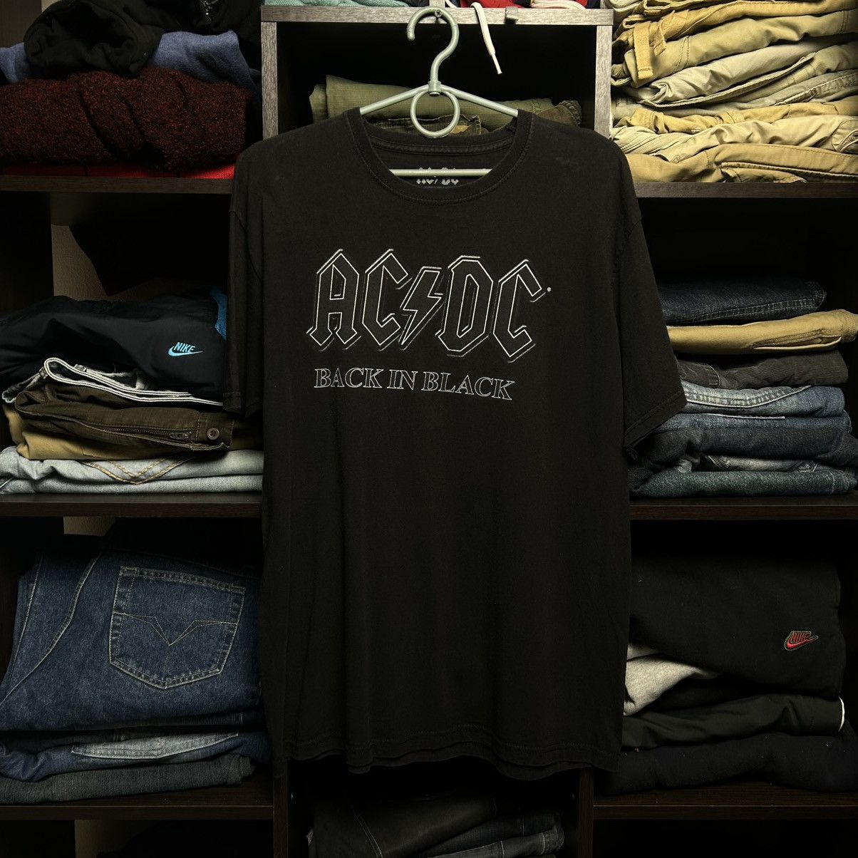 Band Tees Vintage Ac Dc Back To Black Rock Band Streetwear Tee Size Xl Hoodie, Sweatshirt | PodTeesHub.com