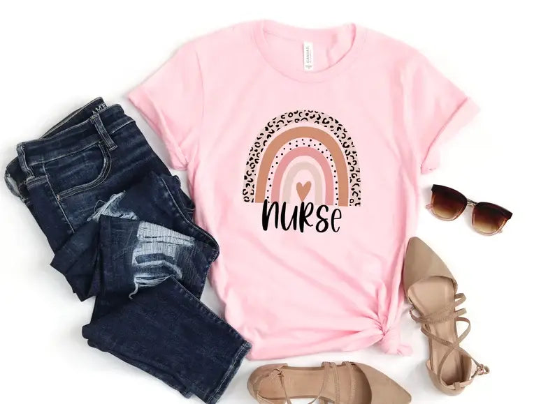 Nurse Rainbow T-Shirt Hoodie, Sweatshirt | PodTeesHub.com