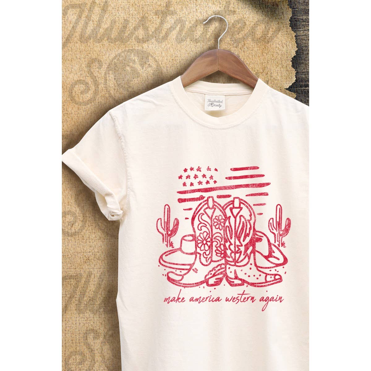 Make America Western Again Vintage Graphic  Tee Hoodie, Sweatshirt | PodTeesHub.com