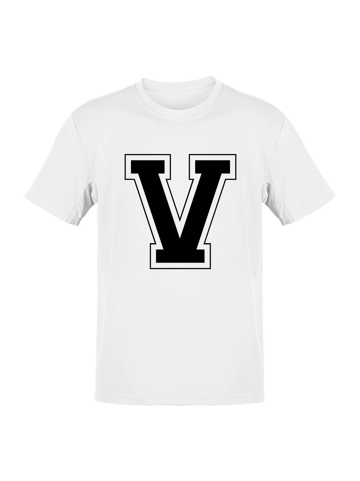 College Varsity Letter V Unisex T-Shirt Men's T-Shirt Hoodie, Sweatshirt | PodTeesHub.com