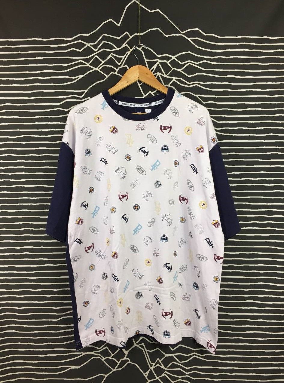 Vintage Vtg Phat Farm All Over Print Hip Hop Tee Hoodie, Sweatshirt | PodTeesHub.com