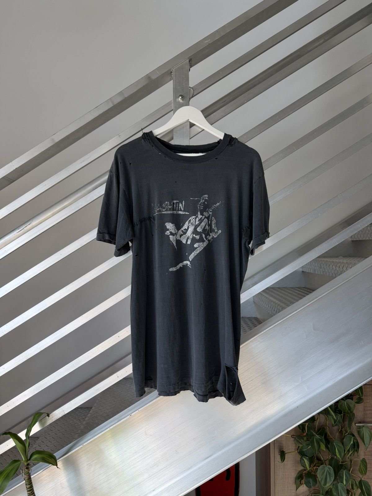Vintage Thrashed Punk Rock Tee Repaired Distressed Hoodie, Sweatshirt | PodTeesHub.com