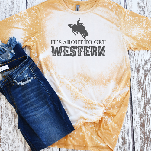 It's About To Get Western Rodeo Country Graphic Tee Hoodie, Sweatshirt | PodTeesHub.com