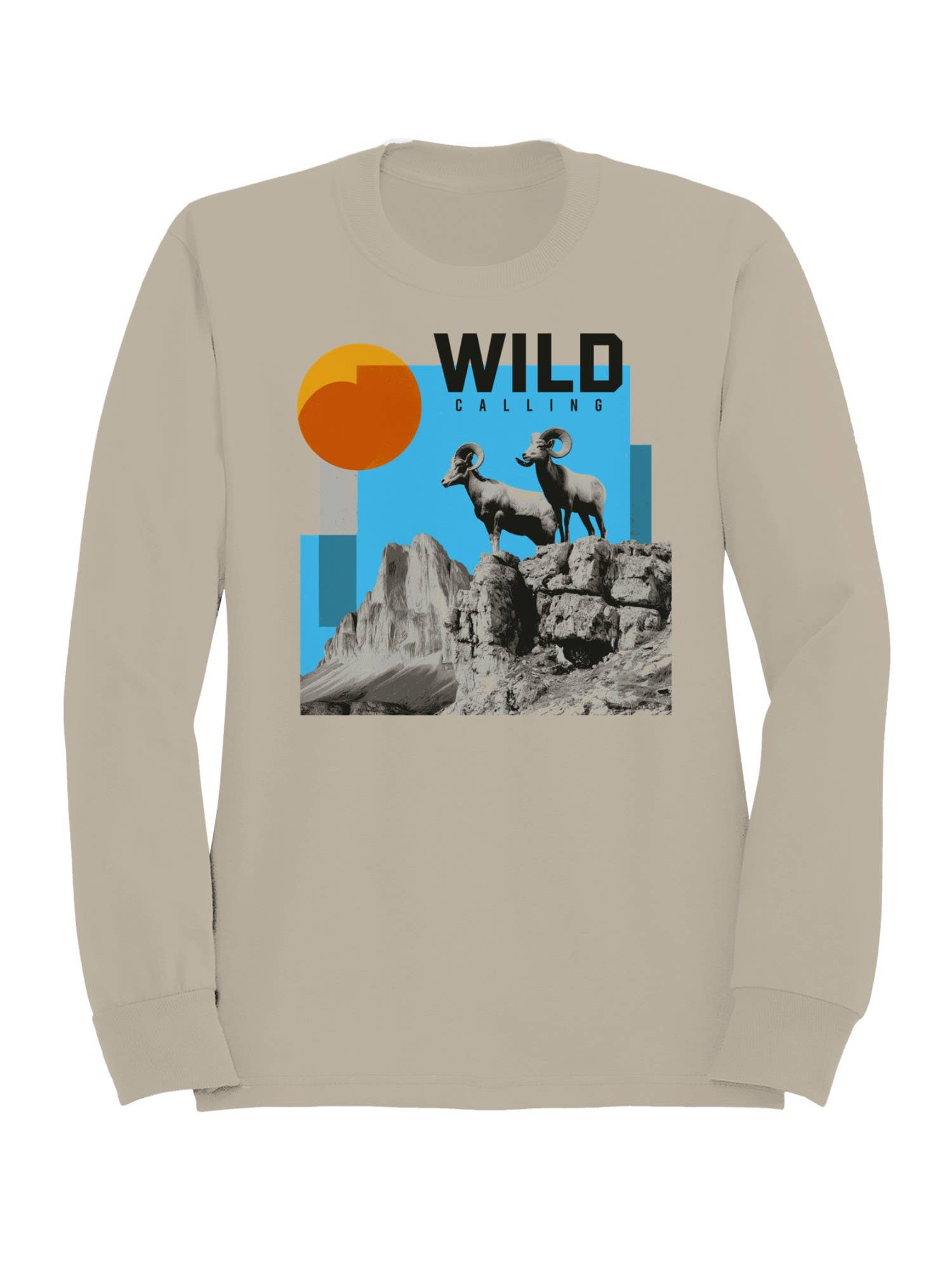 Majestic Mountain Bighorn Adventure Men's Sweatshirt T-Shirts, Hoodie | PodTeesHub.com