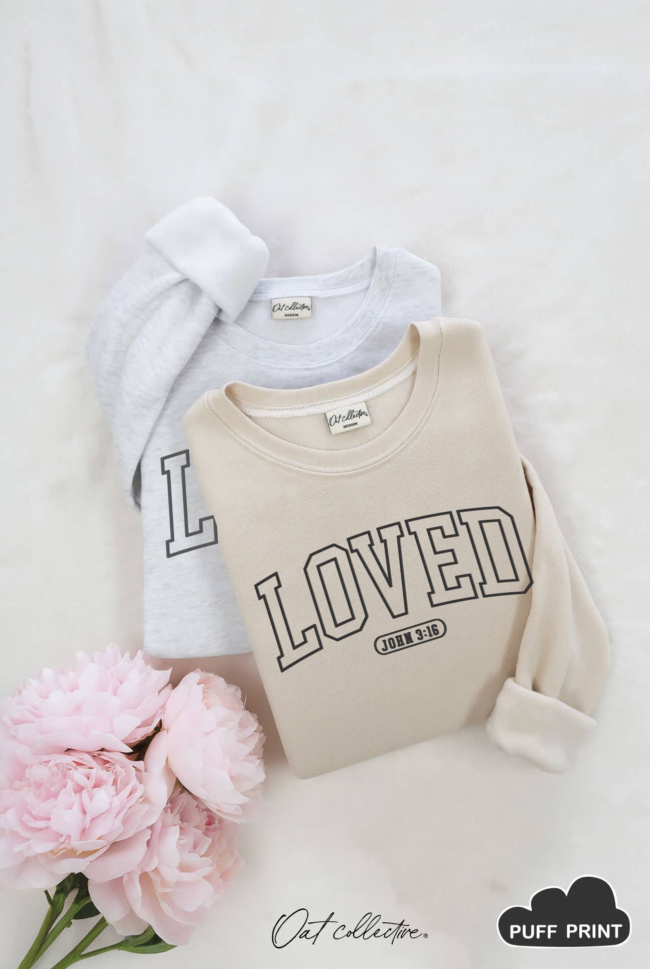 Loved John 3:16 Puff Graphic Sweatshirt T-Shirts, Hoodie | PodTeesHub.com