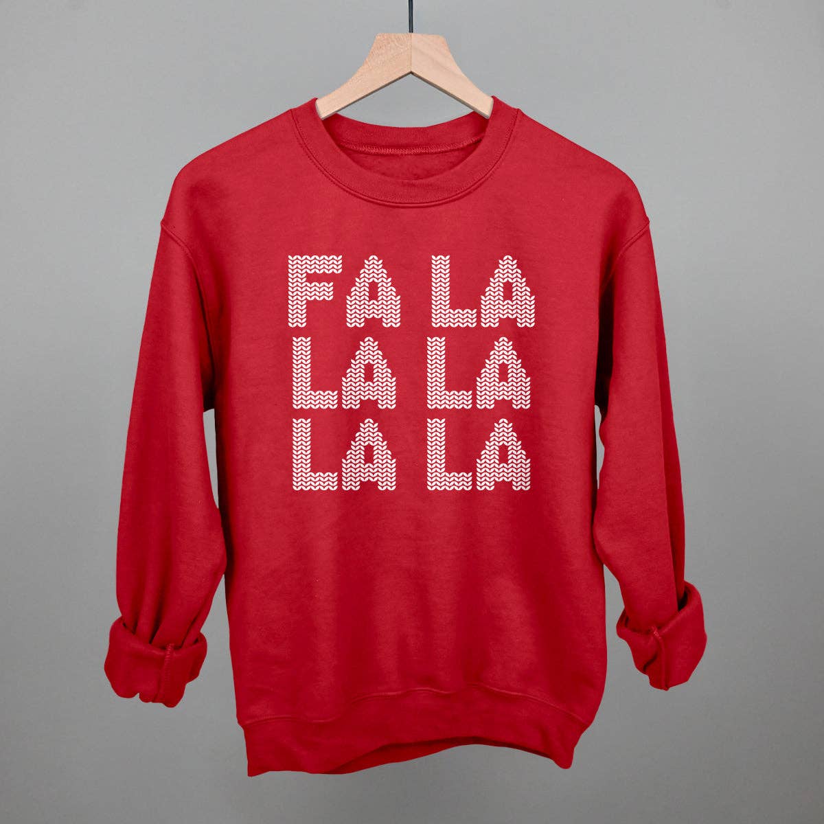 Fa La La Sweater Font T-Shirts, Hoodie, Sweatshirt | PodTeesHub.com