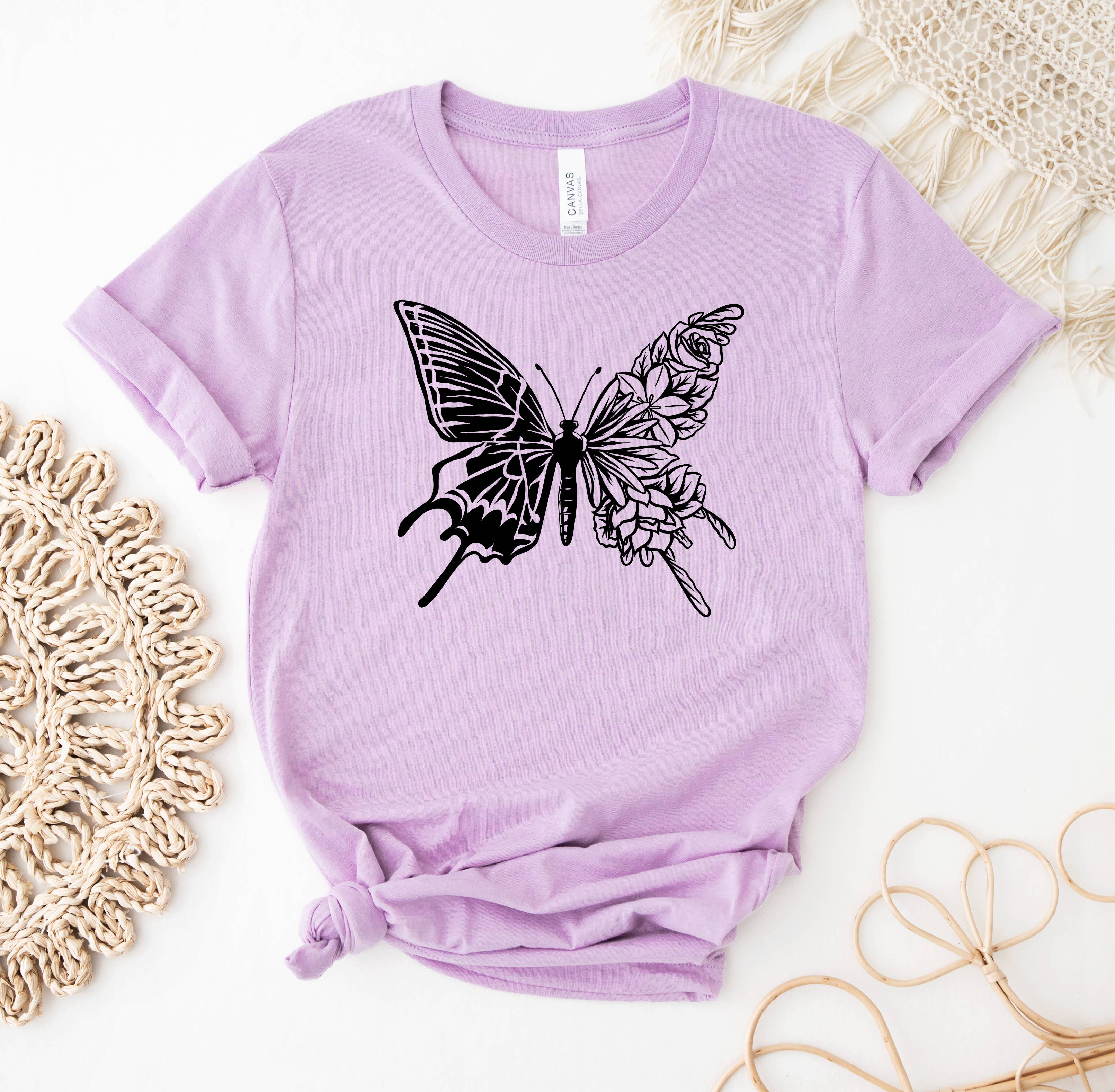 Floral Butterfly T-Shirt Hoodie, Sweatshirt | PodTeesHub.com