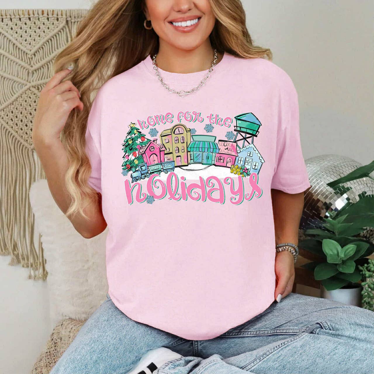 Preppy Home For the Holidays Tee Hoodie, Sweatshirt | PodTeesHub.com