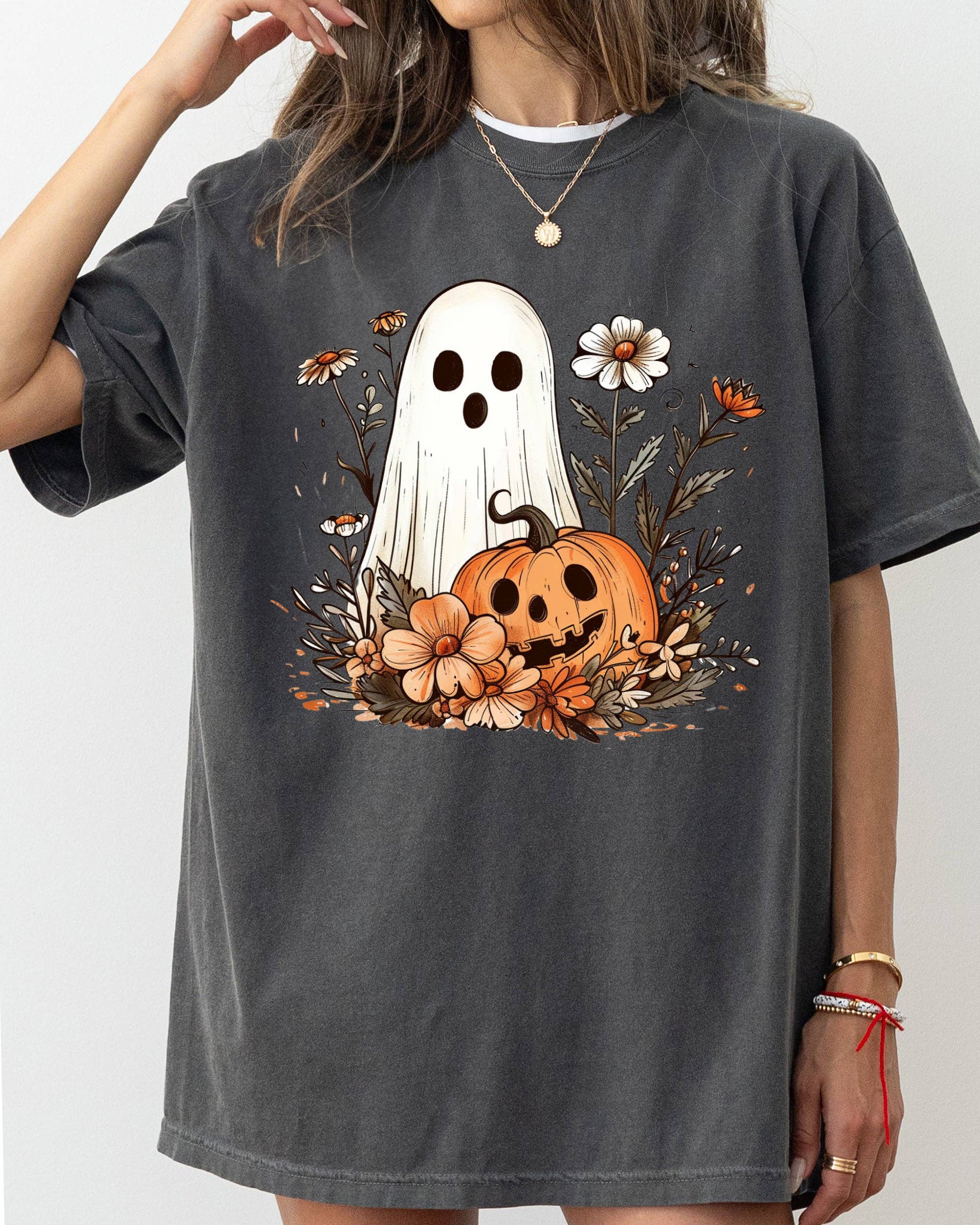 Floral Ghost, Pumpkin, Skeleton, Western, Halloween Tshirt Hoodie, Sweatshirt | PodTeesHub.com