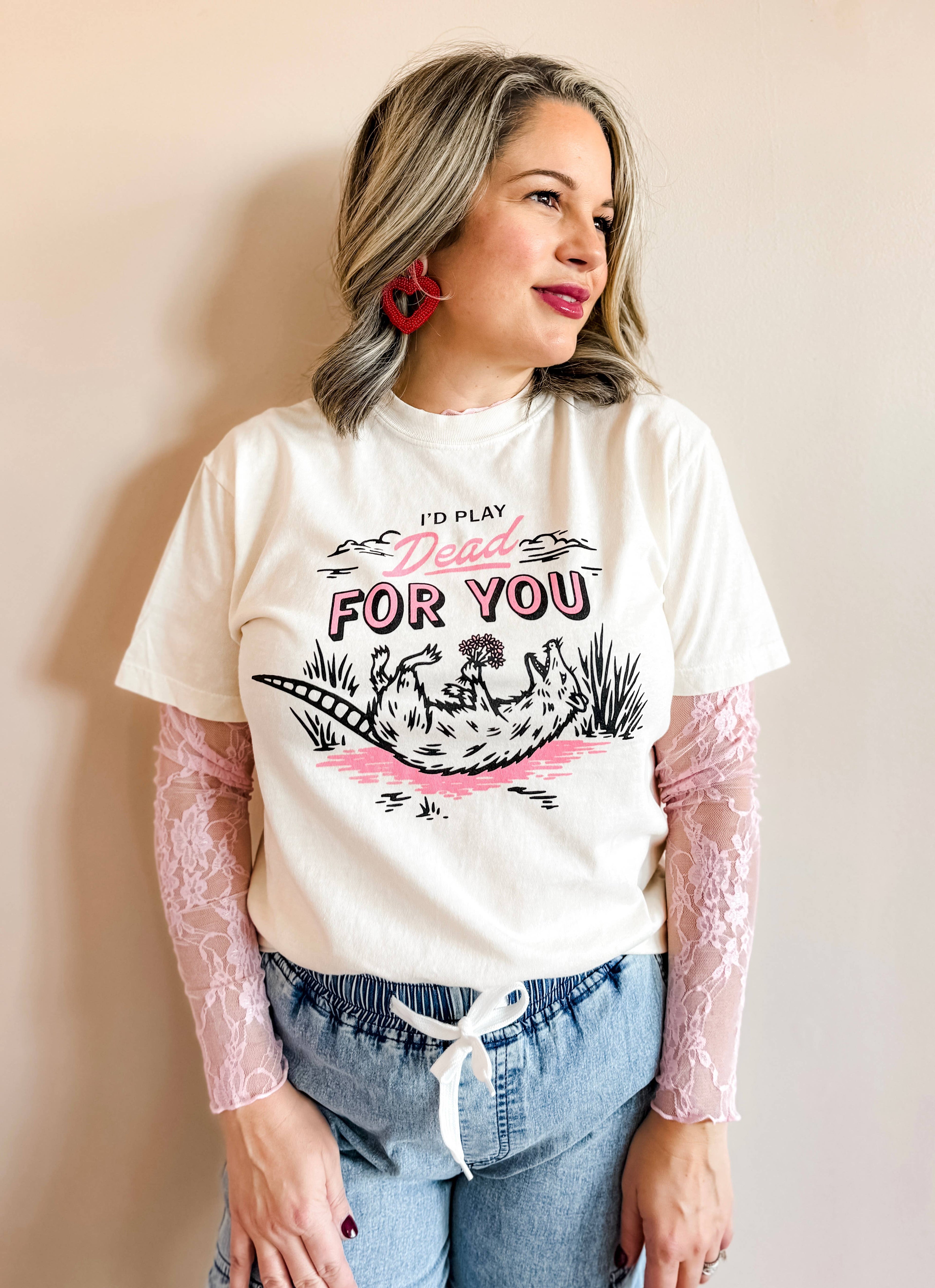Funny Possum Graphic Tee, Valentine Tee, Valentine's Shirt Hoodie, Sweatshirt | PodTeesHub.com