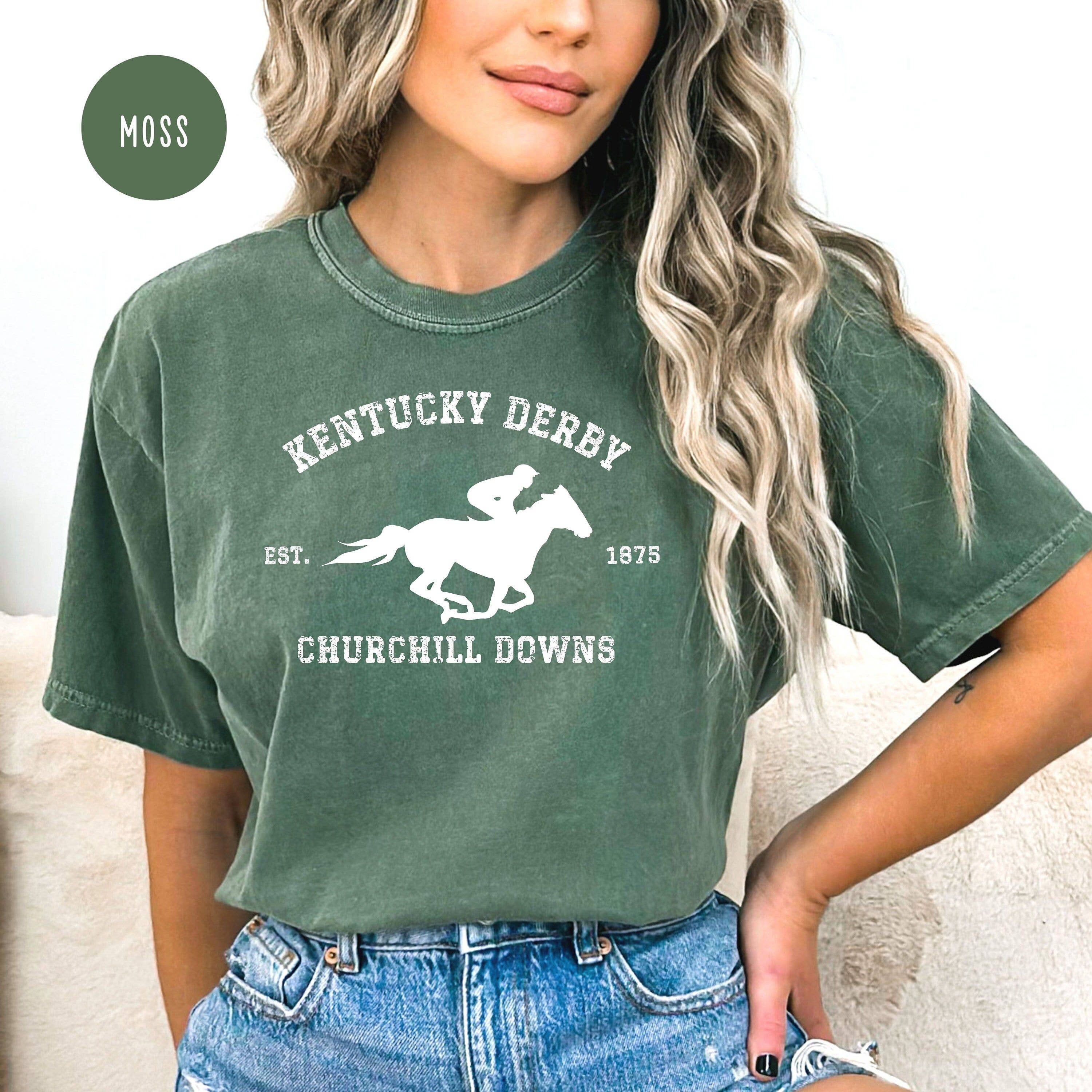 Kentucky Derby Grunge Style Comfort Colors Tshirt Hoodie, Sweatshirt | PodTeesHub.com