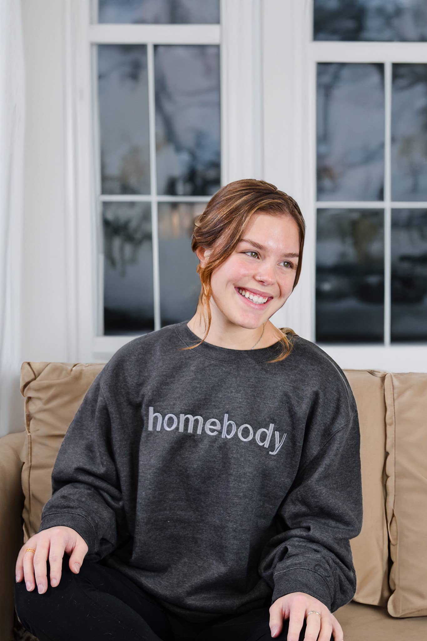 Homebody Embroidered Sweater (Multi Colors) T-Shirts, Hoodie, Sweatshirt | PodTeesHub.com