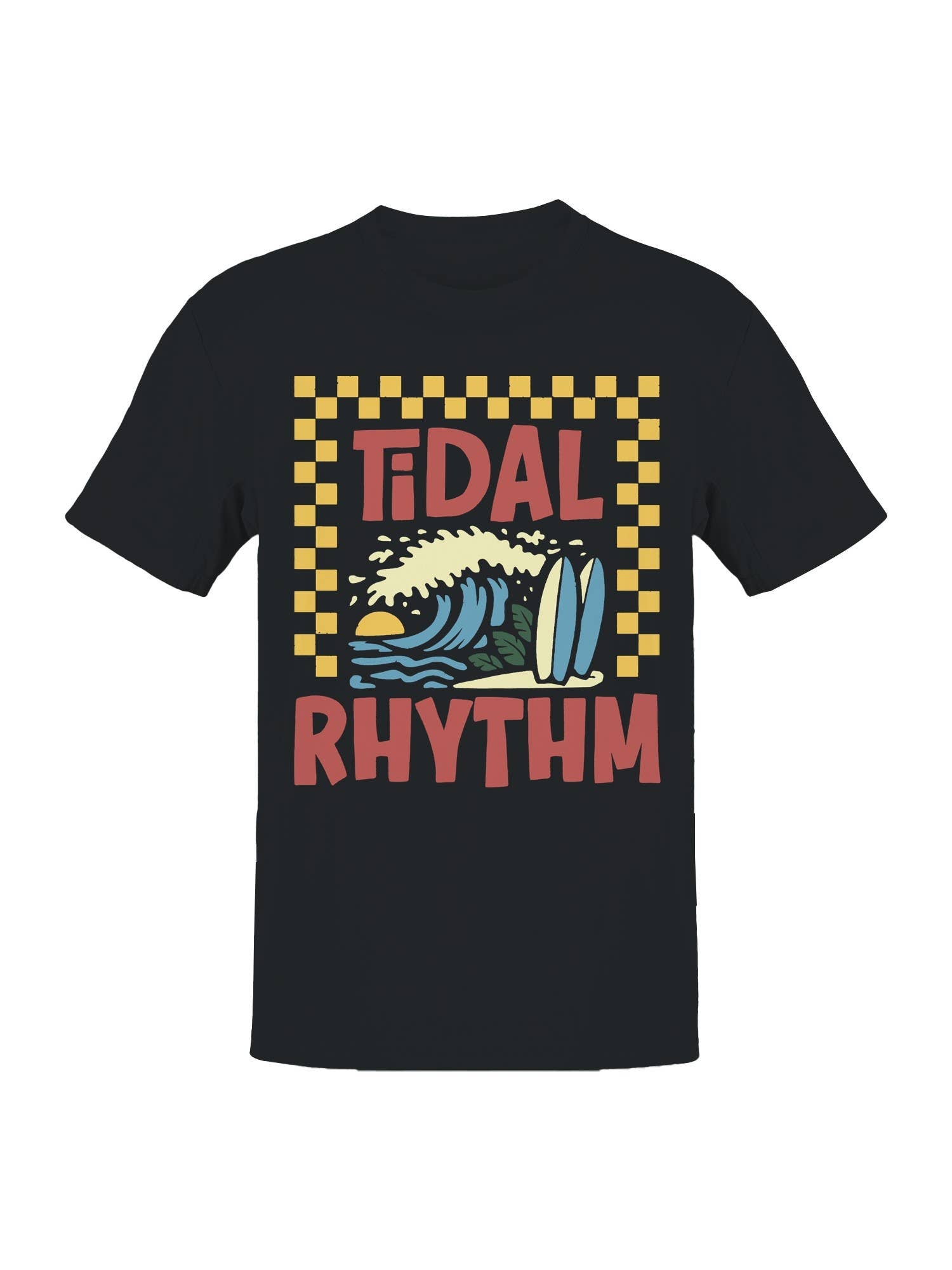 Tidal Rhythm Surf Art Design Men's T-Shirt Hoodie, Sweatshirt | PodTeesHub.com