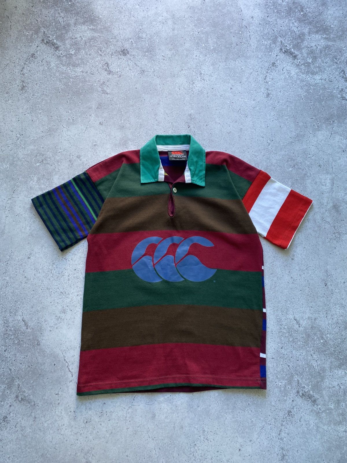 Vintage Canterbury Of New Zeland Rugby Stripe Polo Shirt Hoodie, Sweatshirt | PodTeesHub.com