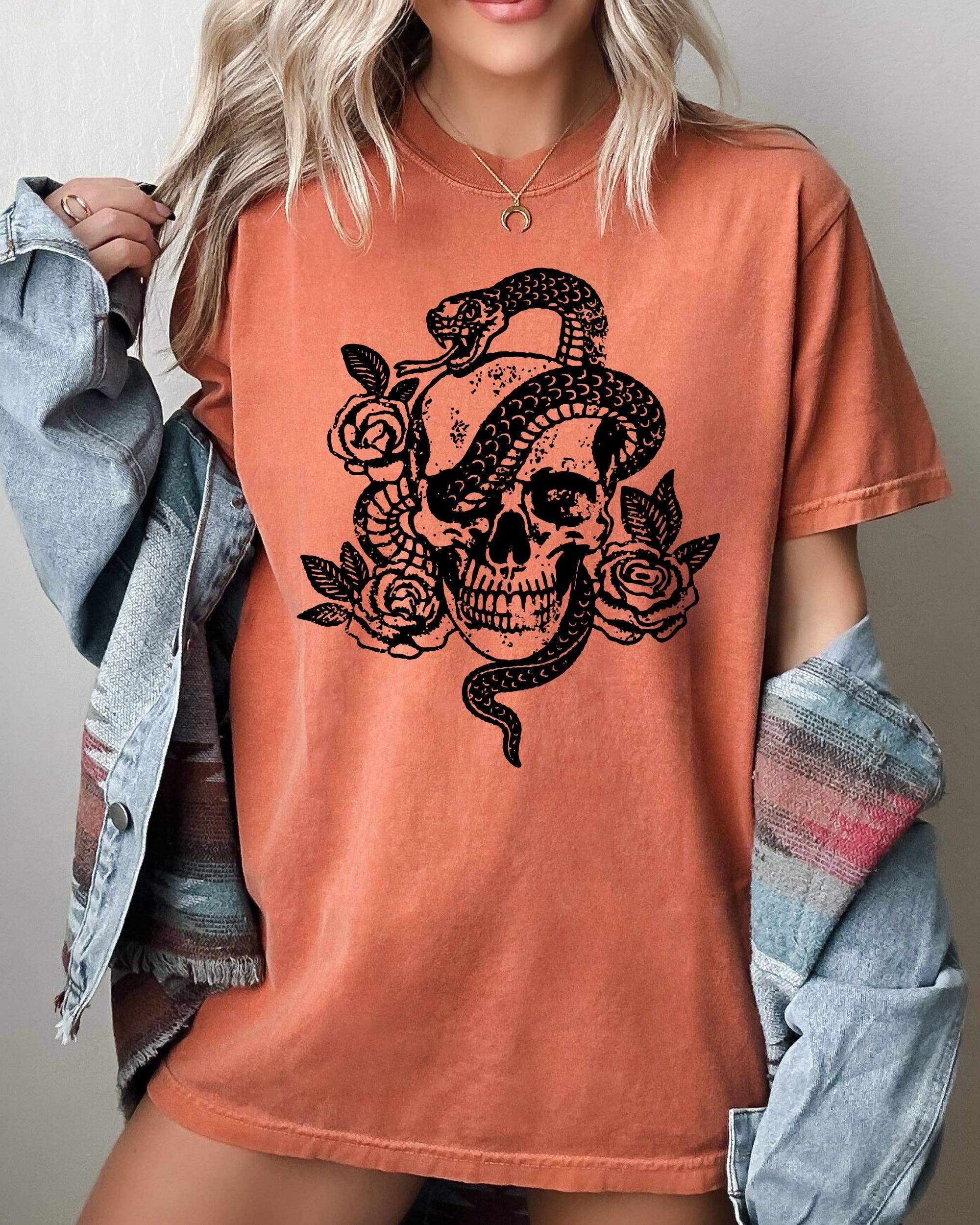 Skull, Roses, Snake, Skeleton, Ghost, Halloween T-Shirt Hoodie, Sweatshirt | PodTeesHub.com