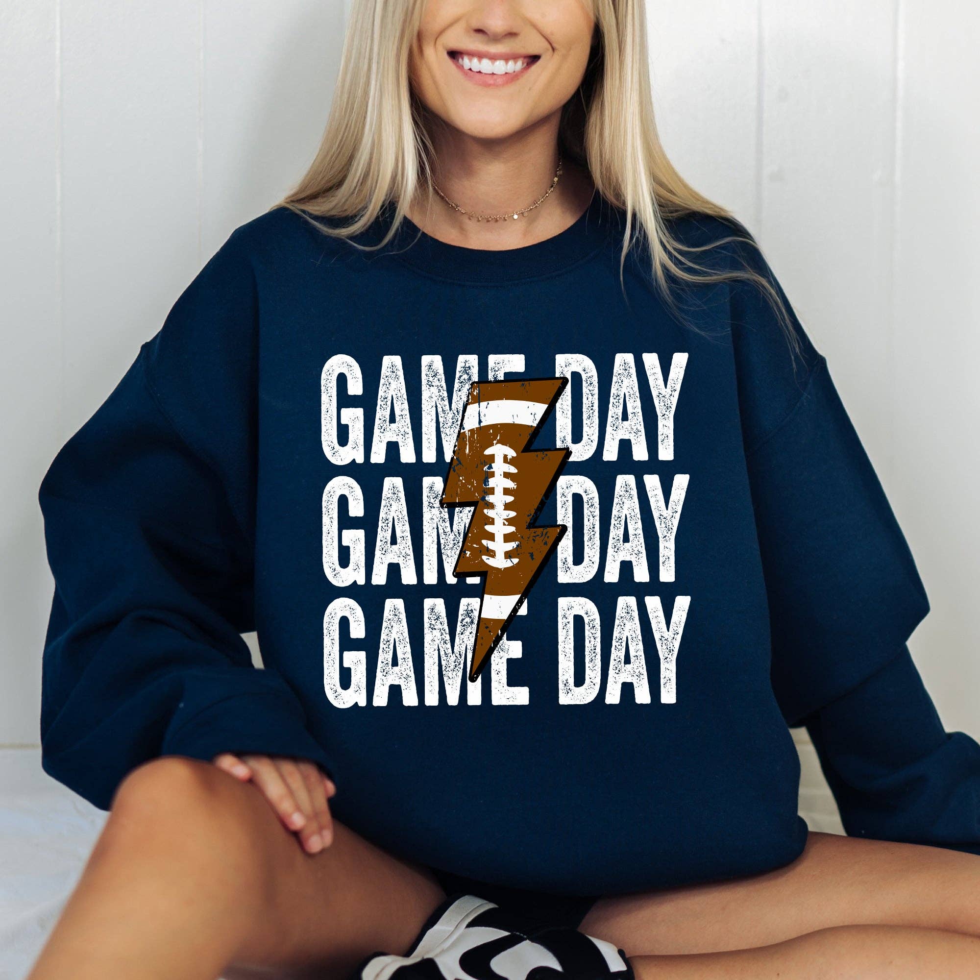 Game Day, Lightening Bolt Football Tailgate Party Sweatshirt T-Shirts, Hoodie | PodTeesHub.com