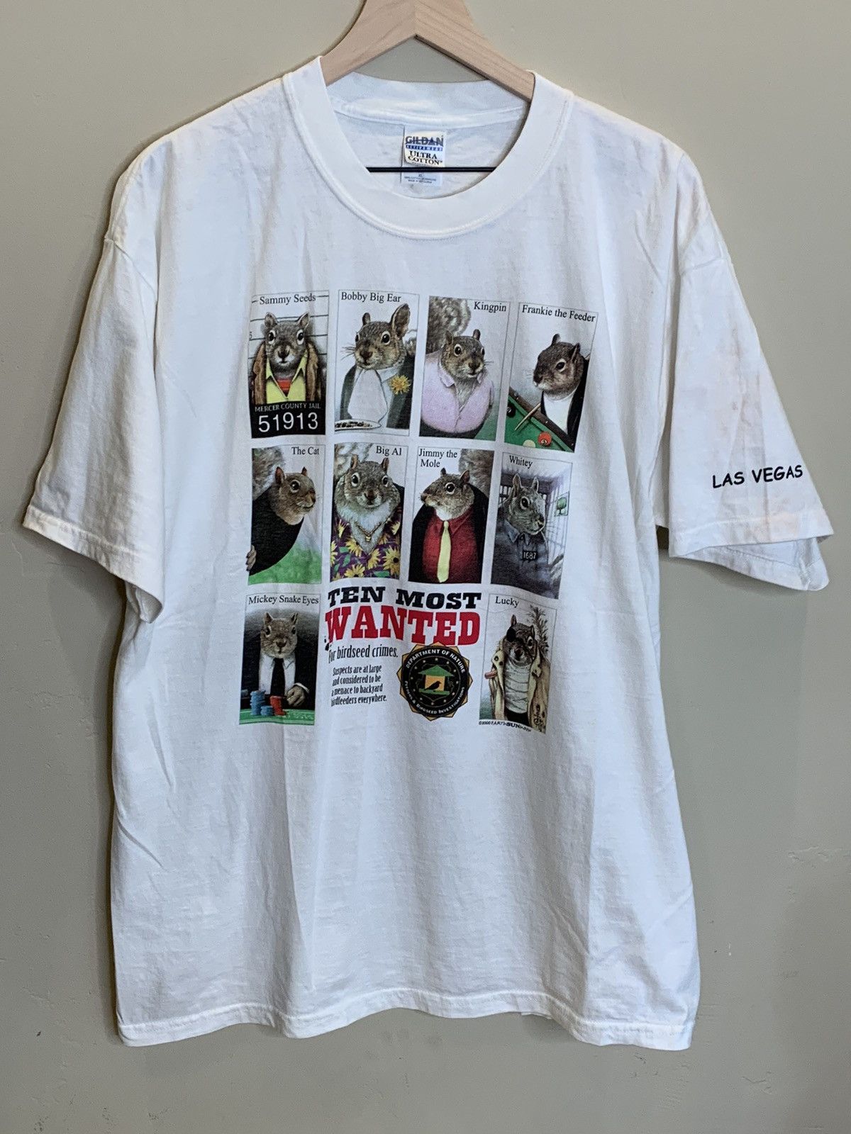 Rare Vintage 2000 Ten Most Wanted Squirrel Funny T Shirt Hoodie, Sweatshirt | PodTeesHub.com