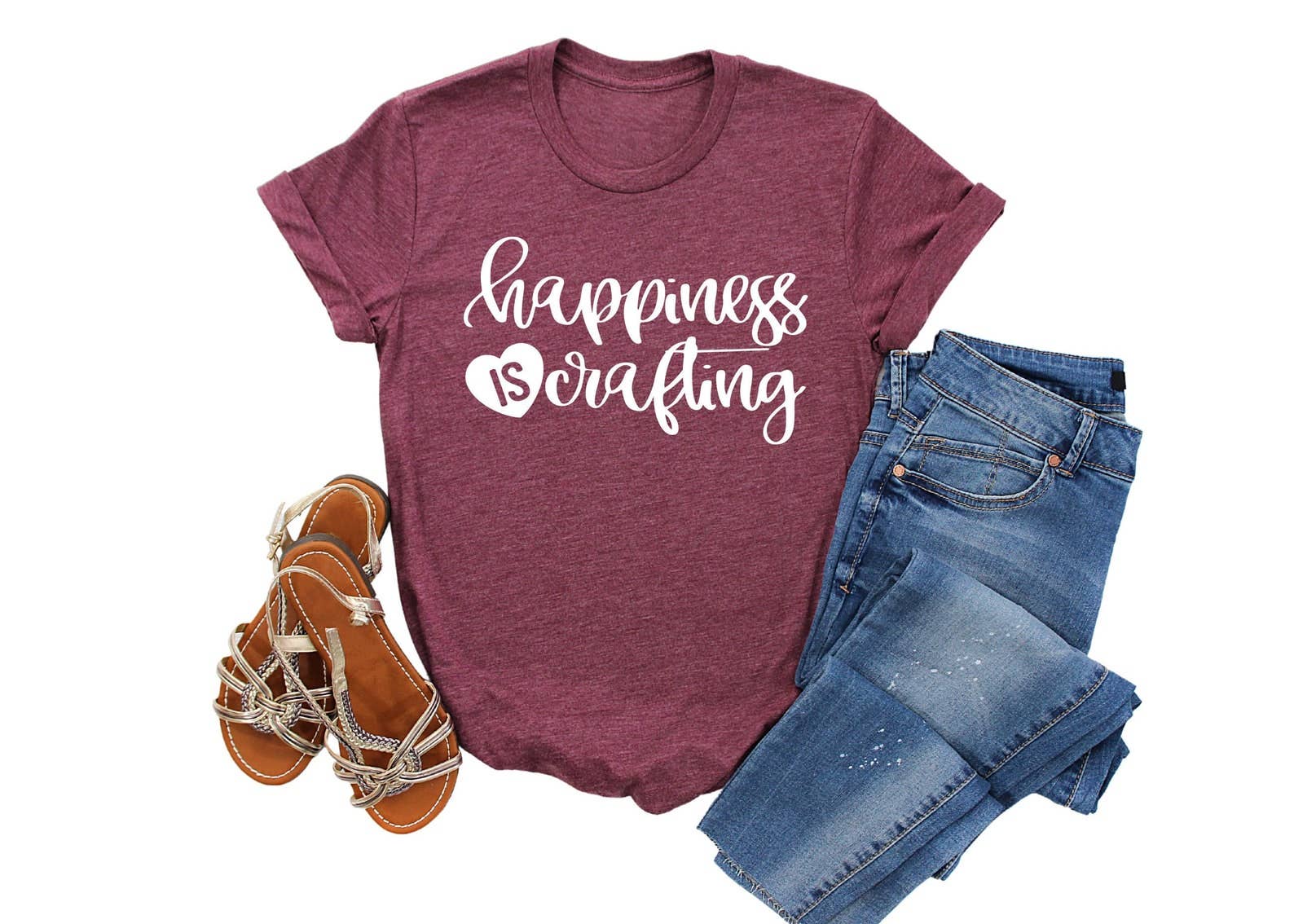 Happiness Is Crafting T-Shirt Hoodie, Sweatshirt | PodTeesHub.com
