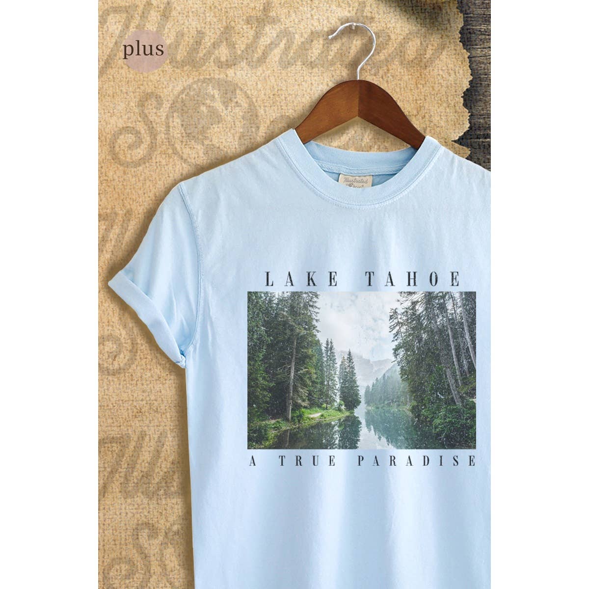 Lake Tahoe Vintage Graphic Plus Tee Hoodie, Sweatshirt | PodTeesHub.com