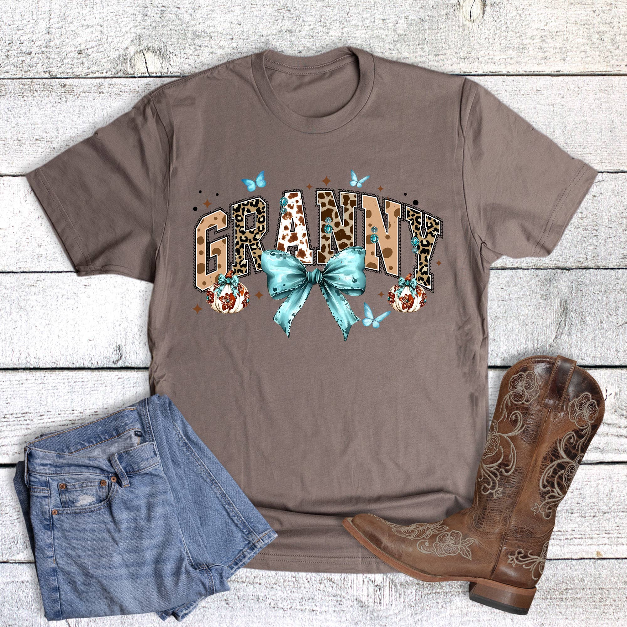 Western Fall Coquette Granny Graphic Tee Hoodie, Sweatshirt | PodTeesHub.com