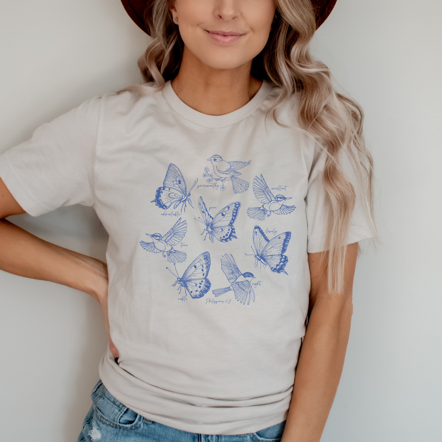 Vintage Butterfly and Bird Bible Verse Christian T-Shirt Hoodie, Sweatshirt | PodTeesHub.com