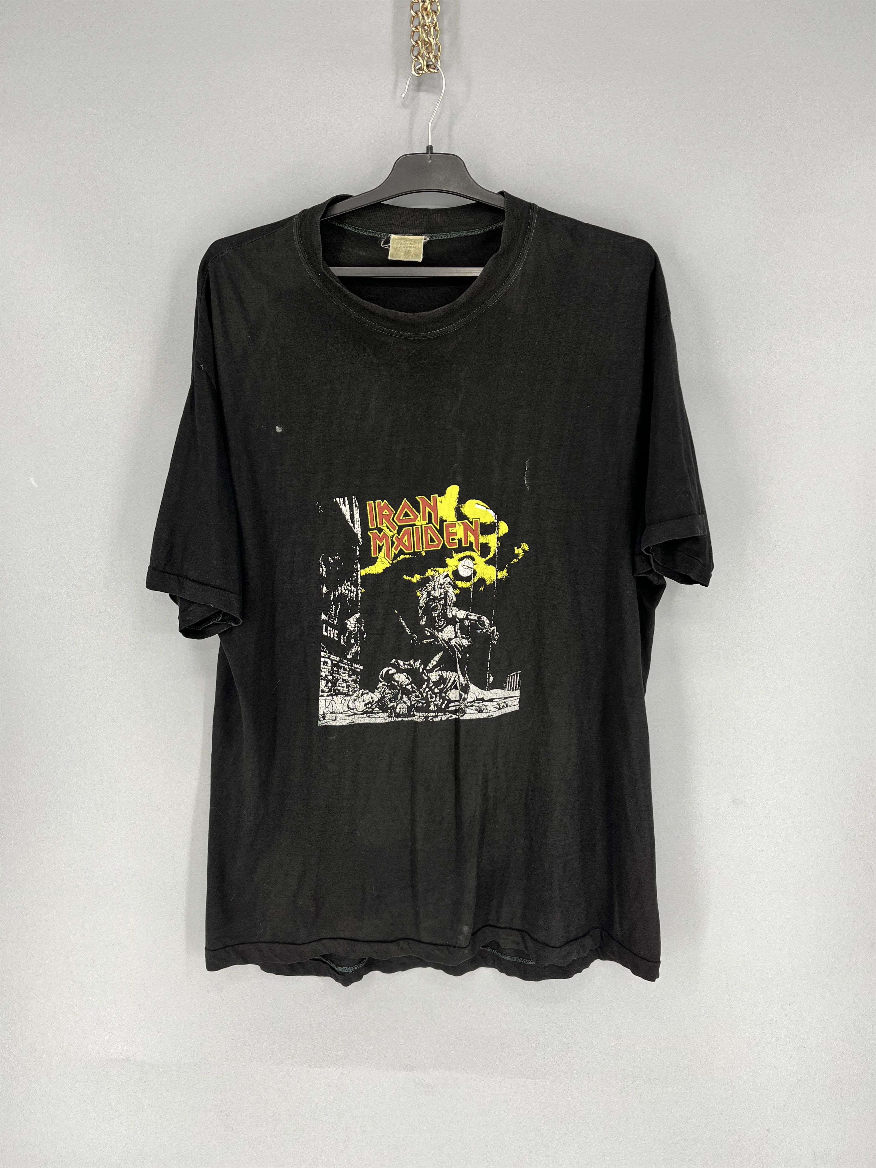 Iron Maiden Vintage 80s Very Rare Iron Maiden Sanctuary Is The Second T-Shirts, Hoodie, Sweatshirt | PodTeesHub.com