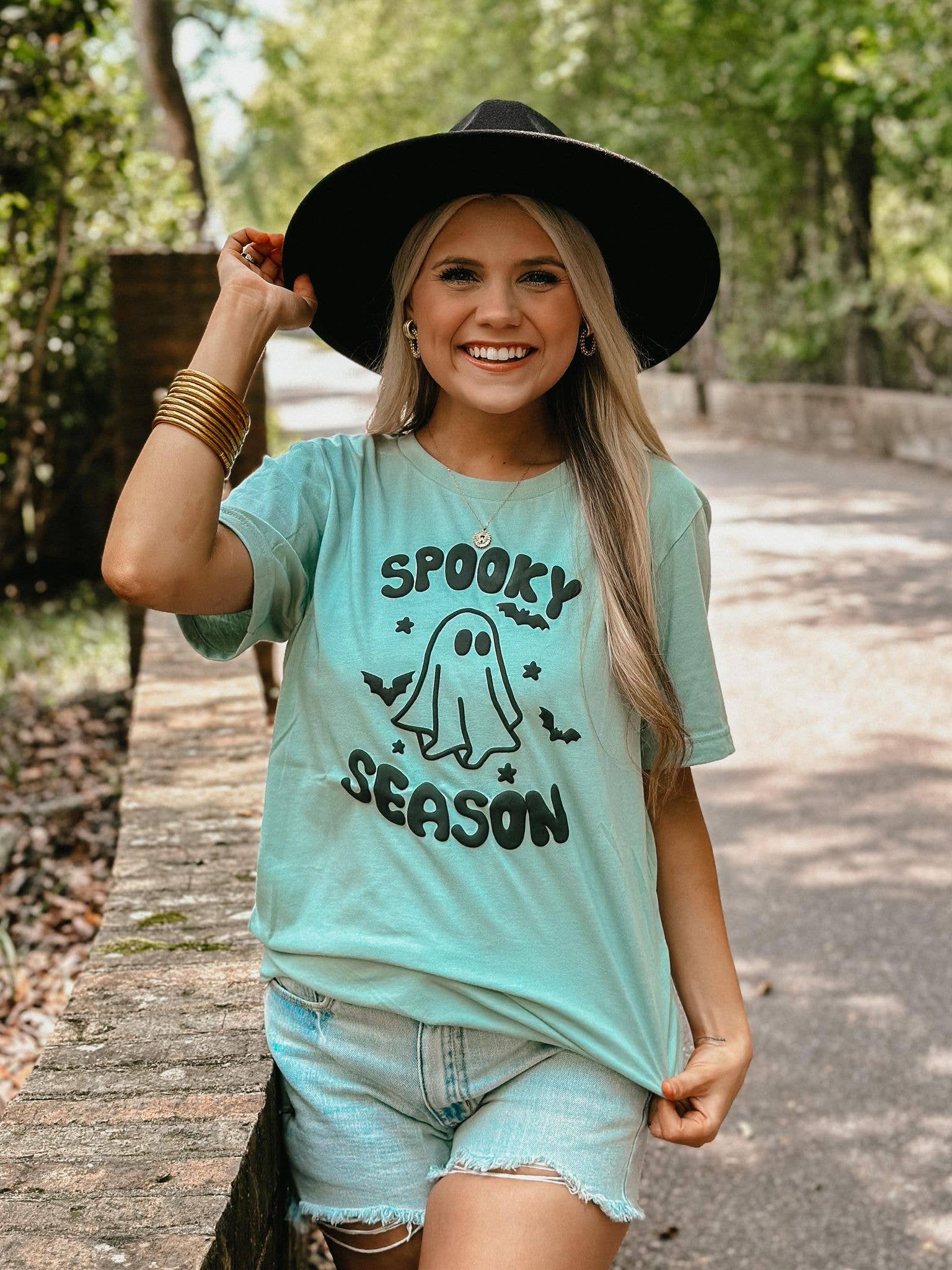 Spooky Season Ghost Bats Puff Tee Hoodie, Sweatshirt | PodTeesHub.com