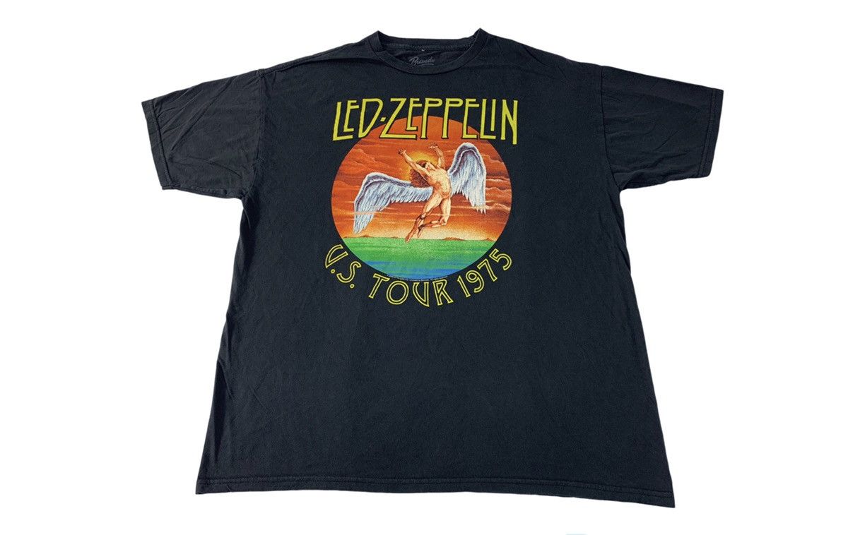 Band Tees 90s Led Zeppelin Bravado Myth Album Us Tour 1975 Printed Tee Hoodie, Sweatshirt | PodTeesHub.com