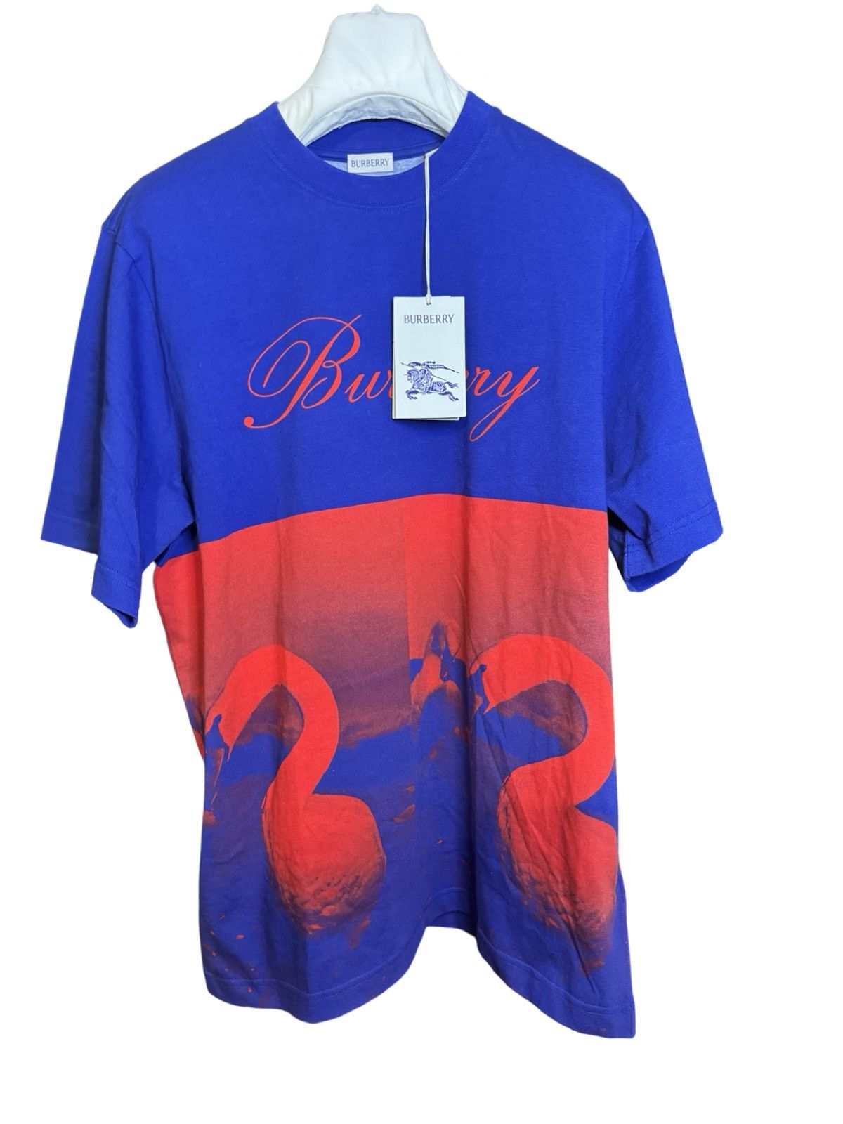 Burberry Logo Mens Swan Print Tee Size Xl Nwt Hoodie, Sweatshirt | PodTeesHub.com