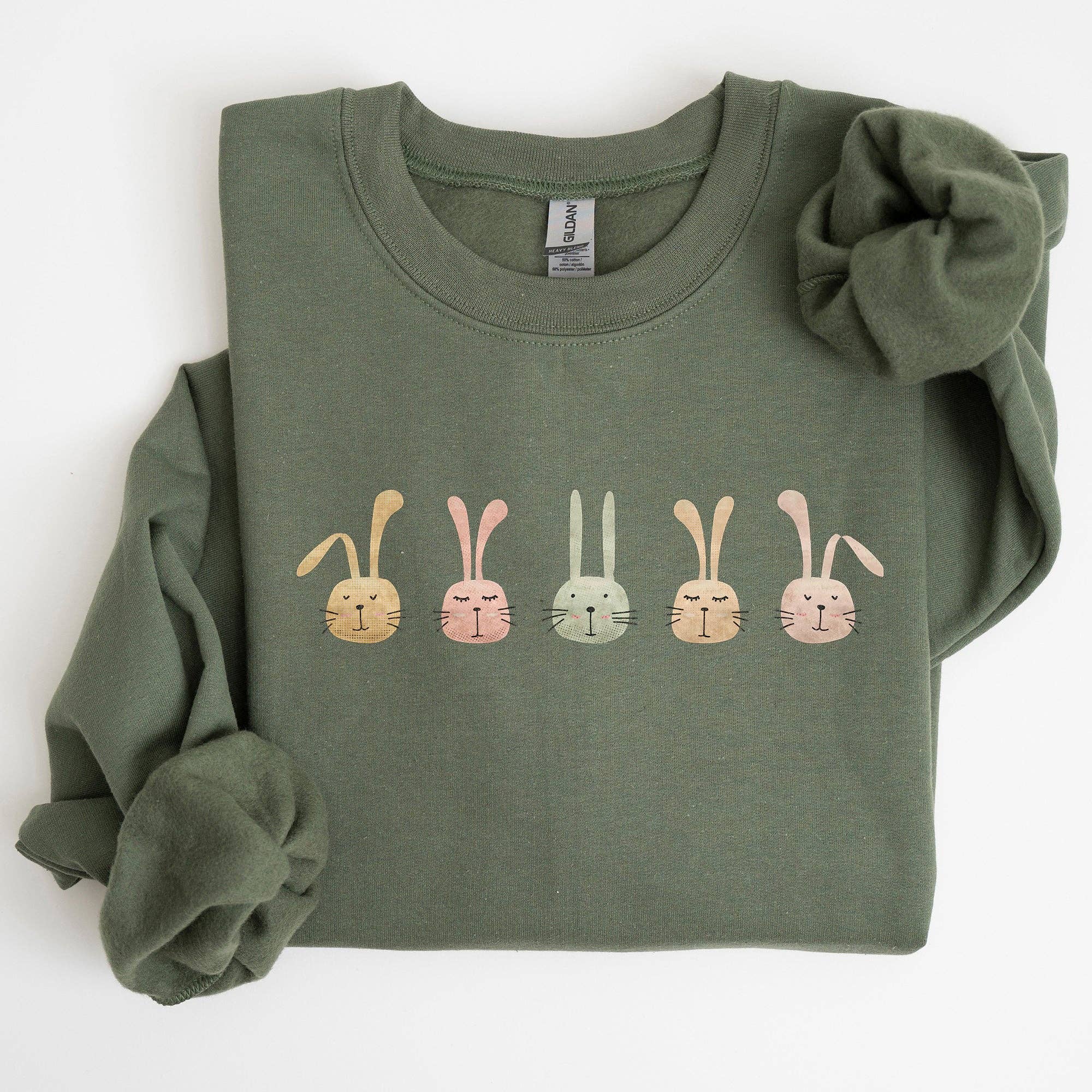 Cute Rabbits in A Row, Easter Bunny Sweatshirt T-Shirts, Hoodie | PodTeesHub.com