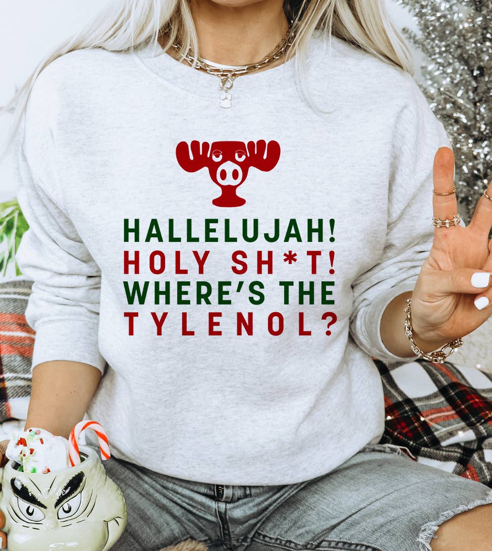 Hallelulah Holy Sh*T  - Christmas Vacation Sweatshirt T-Shirts, Hoodie | PodTeesHub.com